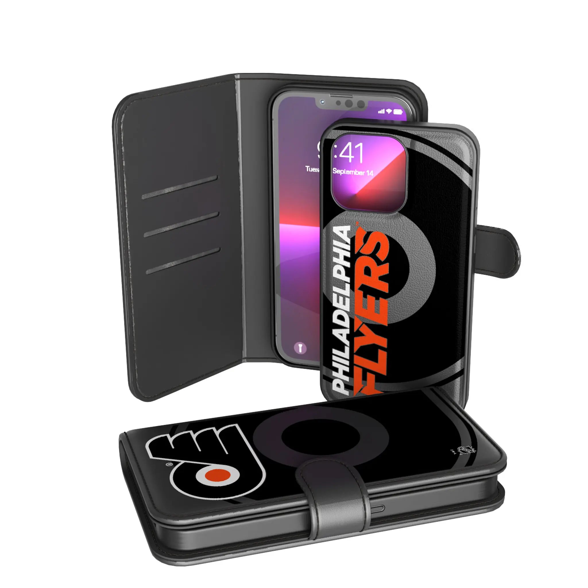 Philadelphia Flyers Monocolor Tilt iPhone Wallet Phone Case for Apple iPhone