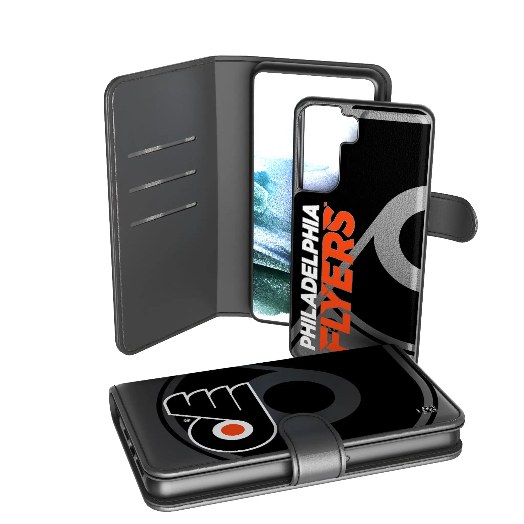 Philadelphia Flyers Monocolor Tilt Galaxy Wallet Phone Case for Samsung Galaxy