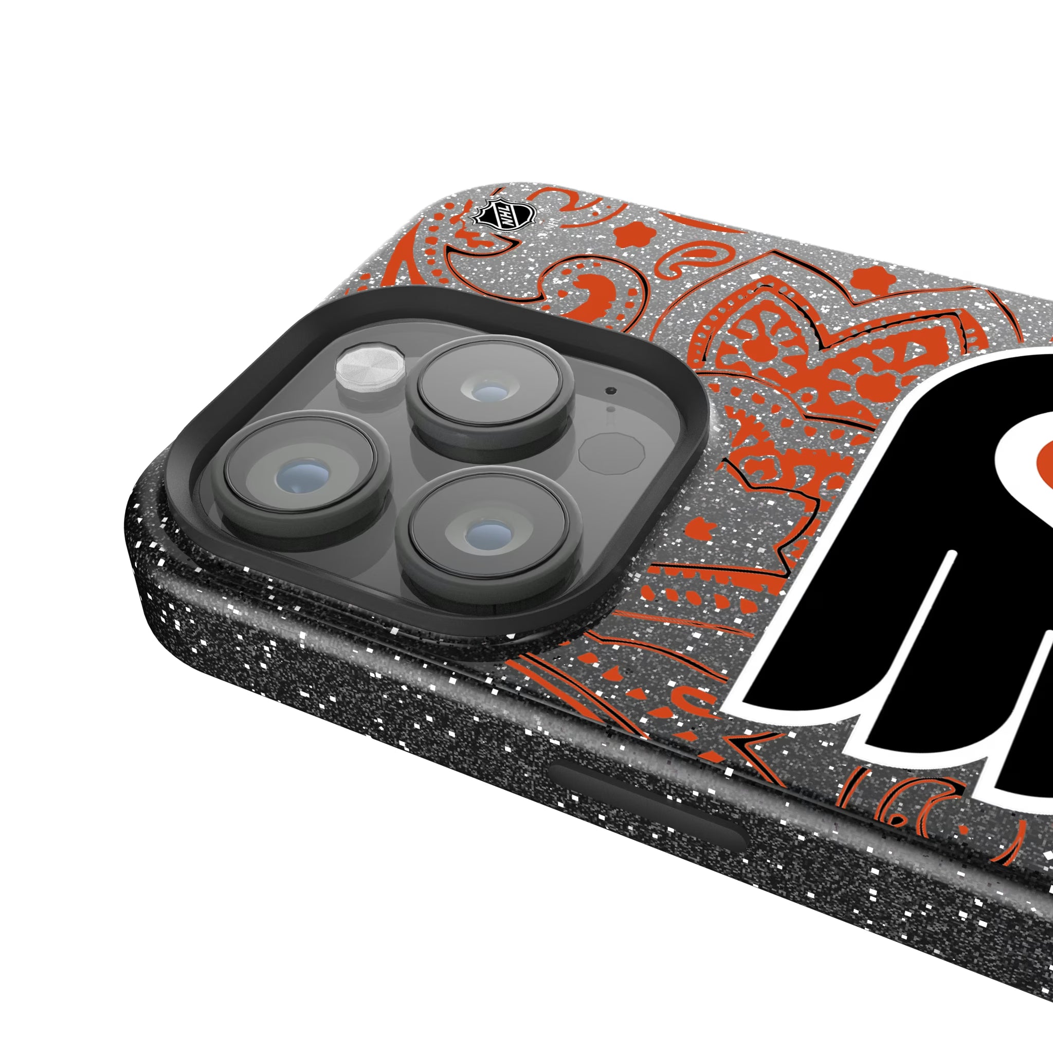 Philadelphia Flyers Paisley iPhone Bling Phone Case for Apple iPhone - Detail