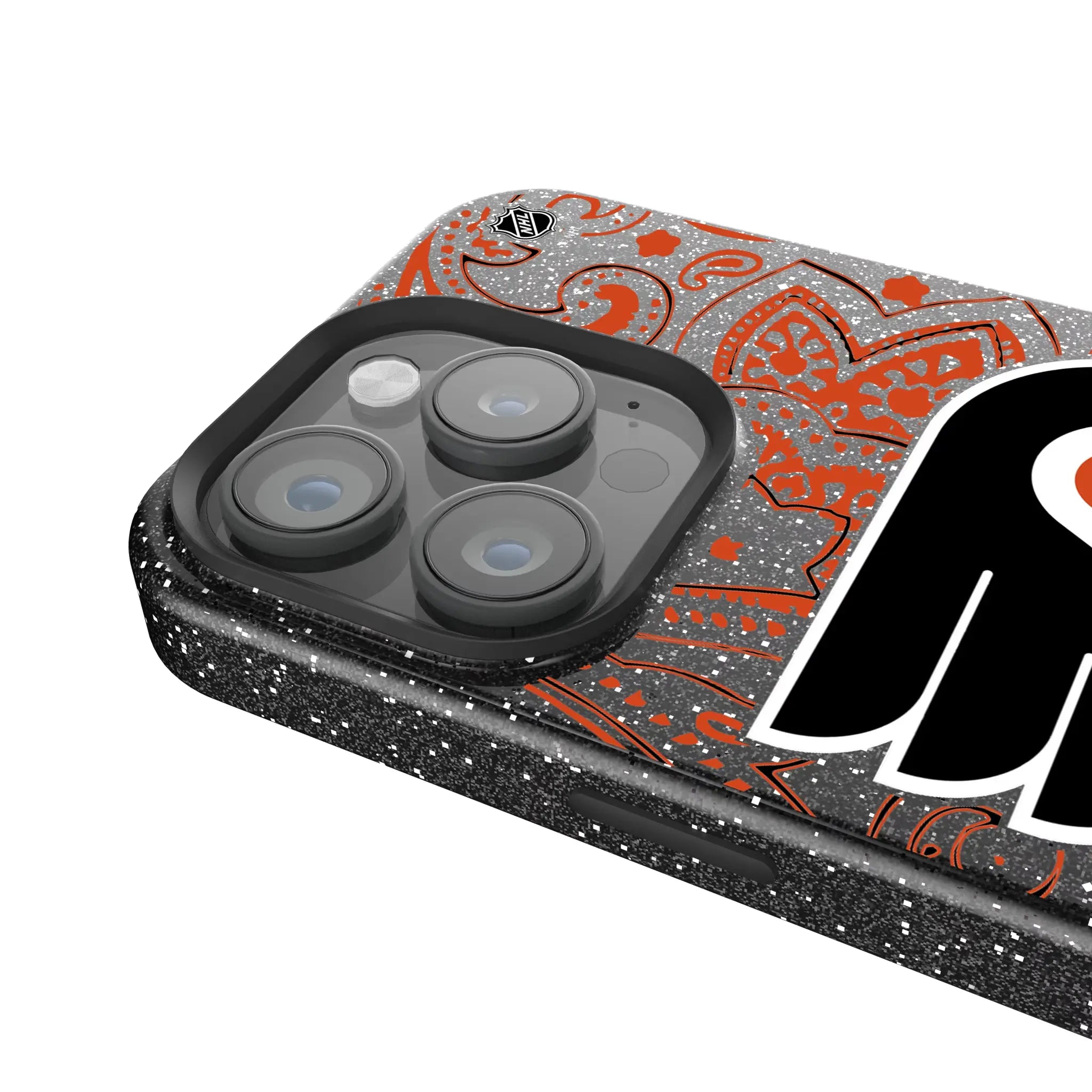 Philadelphia Flyers Paisley iPhone Bling Phone Case for Apple iPhone - Detail