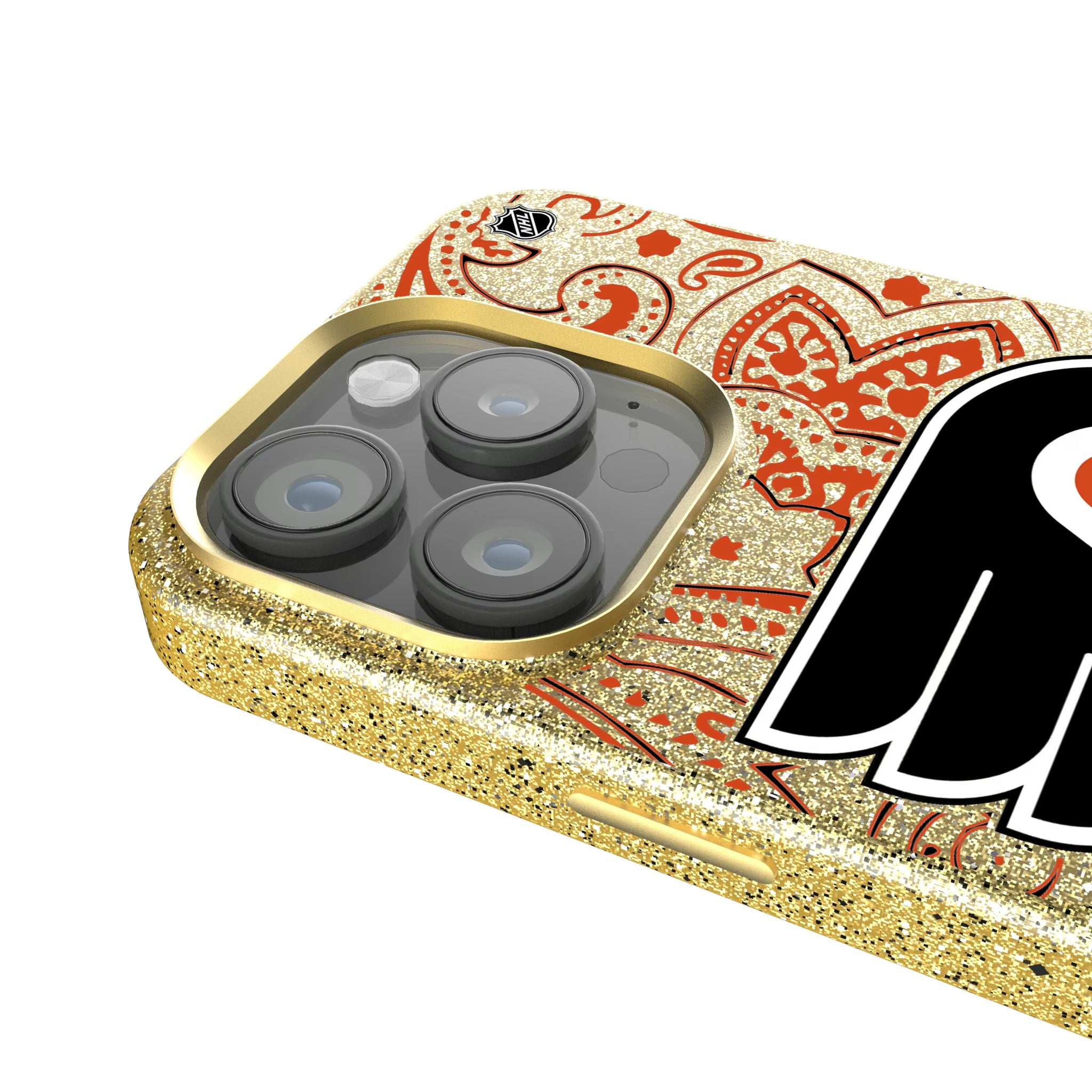 Philadelphia Flyers Paisley iPhone Bling Phone Case for Apple iPhone - Detail
