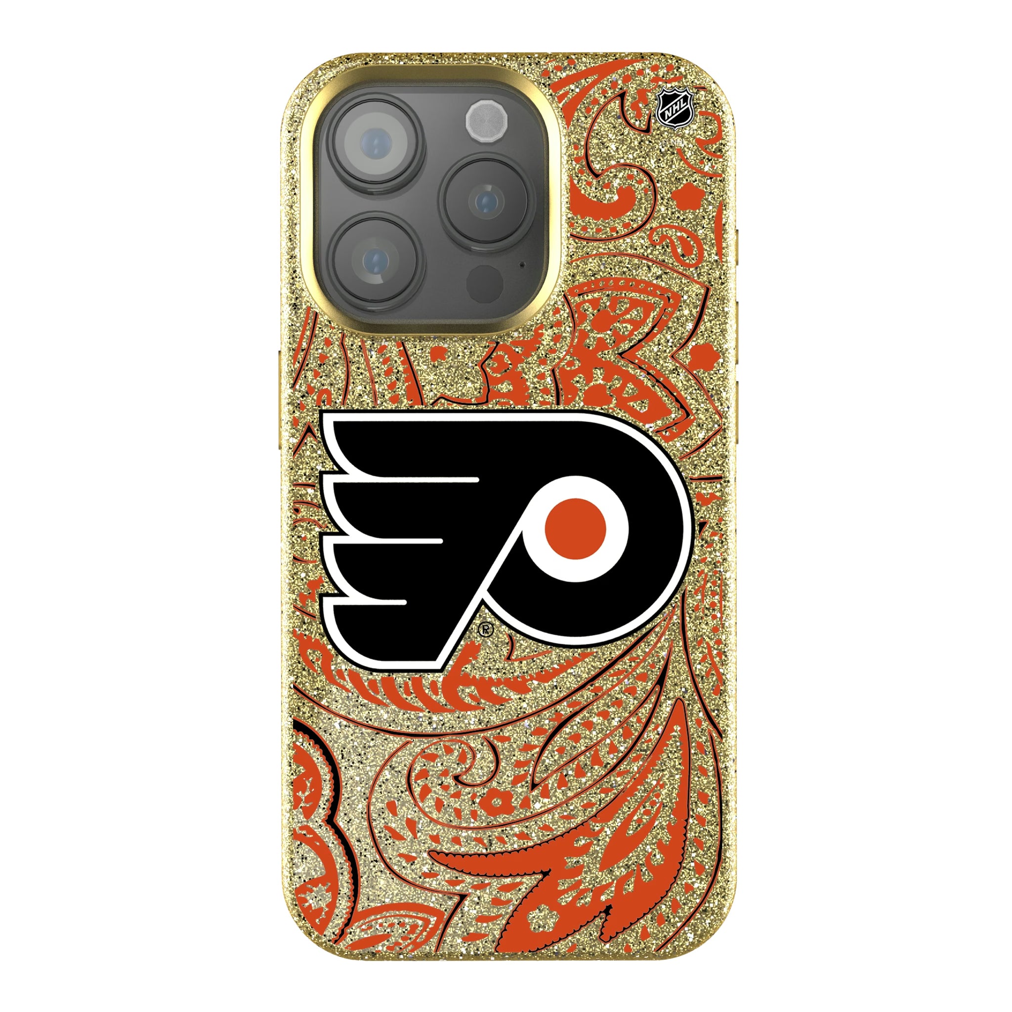 Philadelphia Flyers Paisley iPhone Bling Phone Case for Apple iPhone