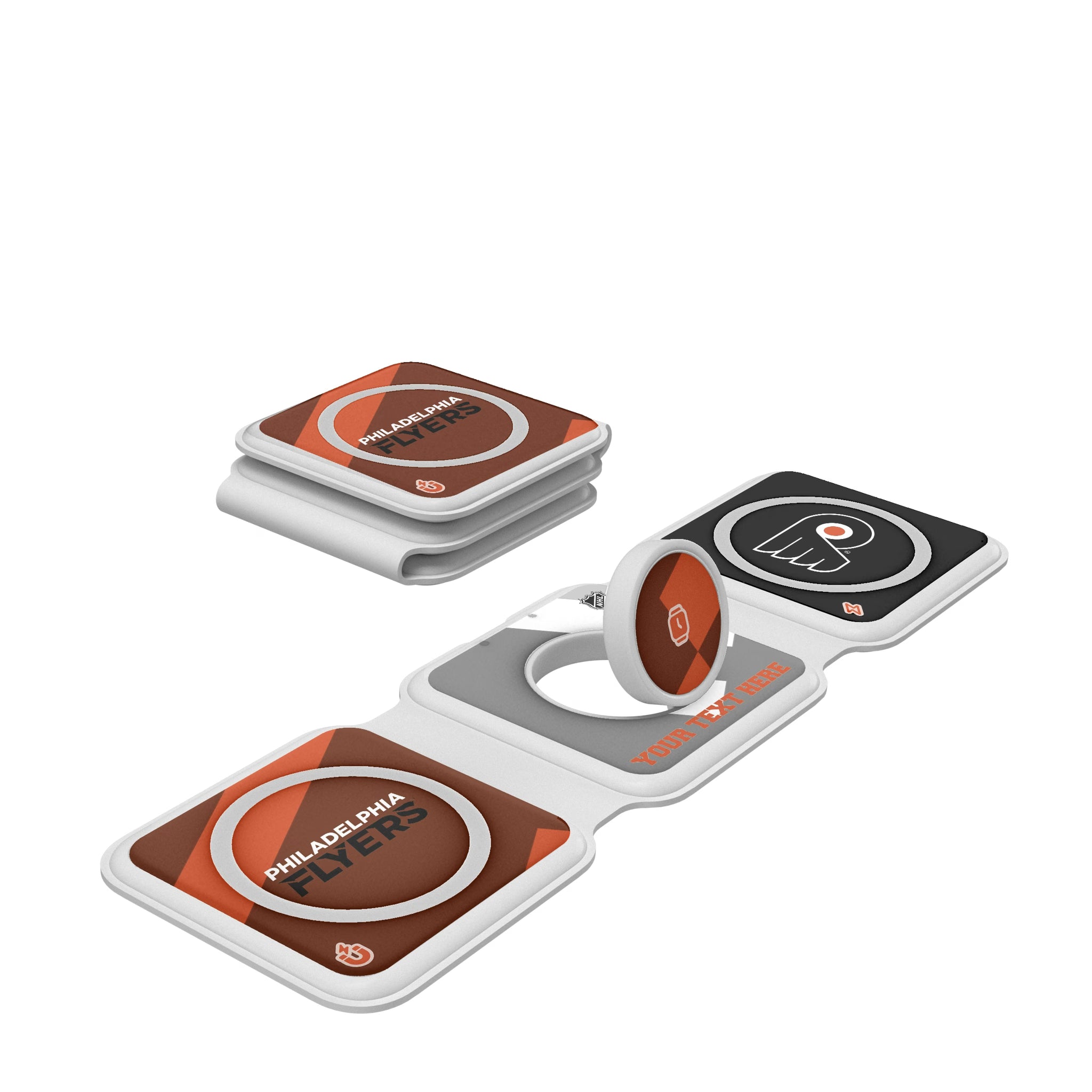 Philadelphia Flyers Personalized Color Block Foldable 3 in 1 Charger
