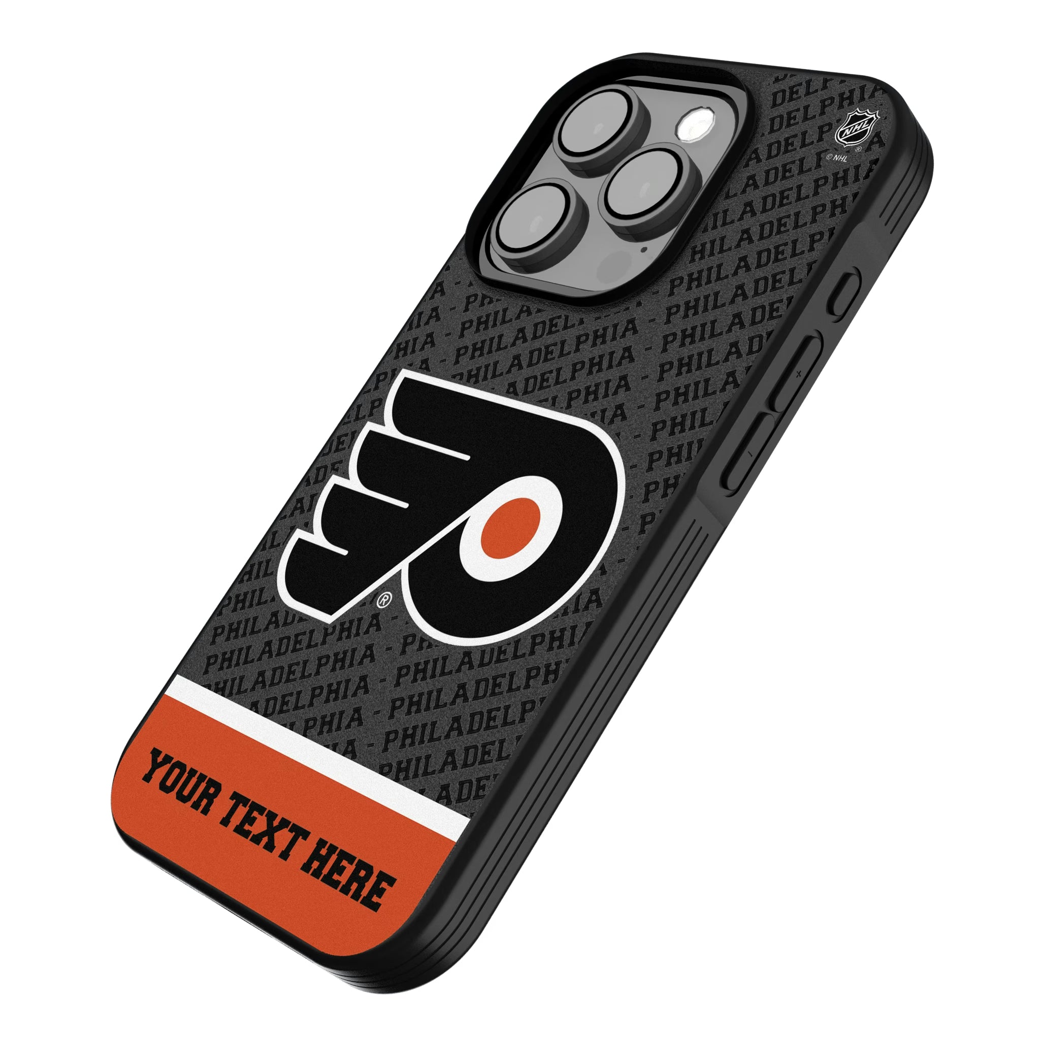 Philadelphia Flyers Personalized EndZone Plus iPhone Bump Phone Case for Apple iPhone - Isometric View