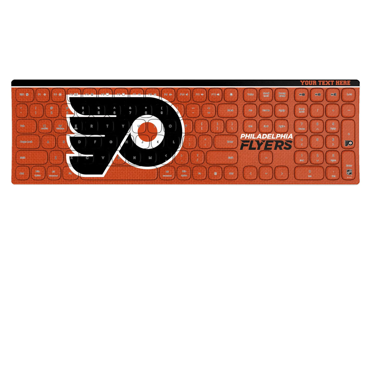 Philadelphia Flyers Personalized Endzone Solid KKB605 Curved Wireless Keyboard