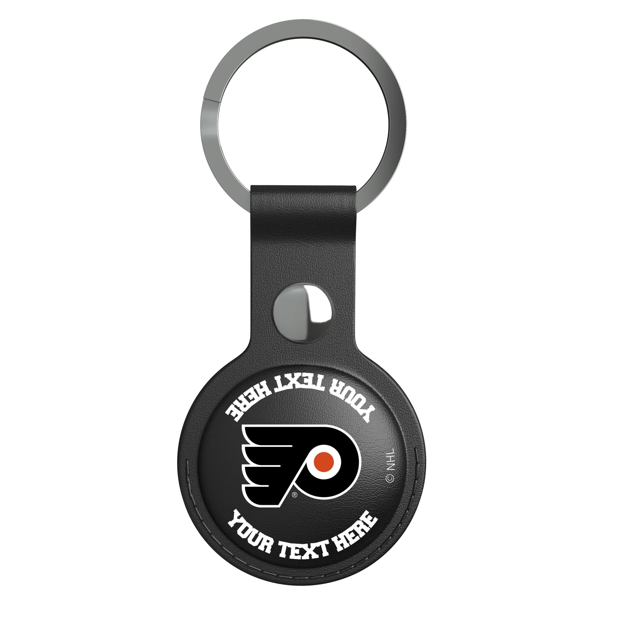 Philadelphia Flyers Personalized Insignia AirTag Black Airtag Holder