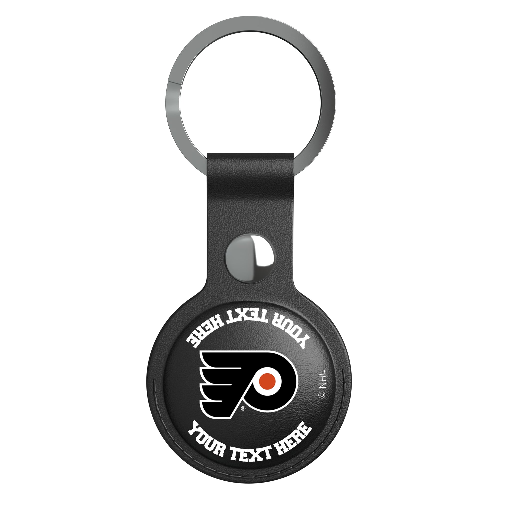 Philadelphia Flyers Personalized Insignia AirTag Black Airtag Holder