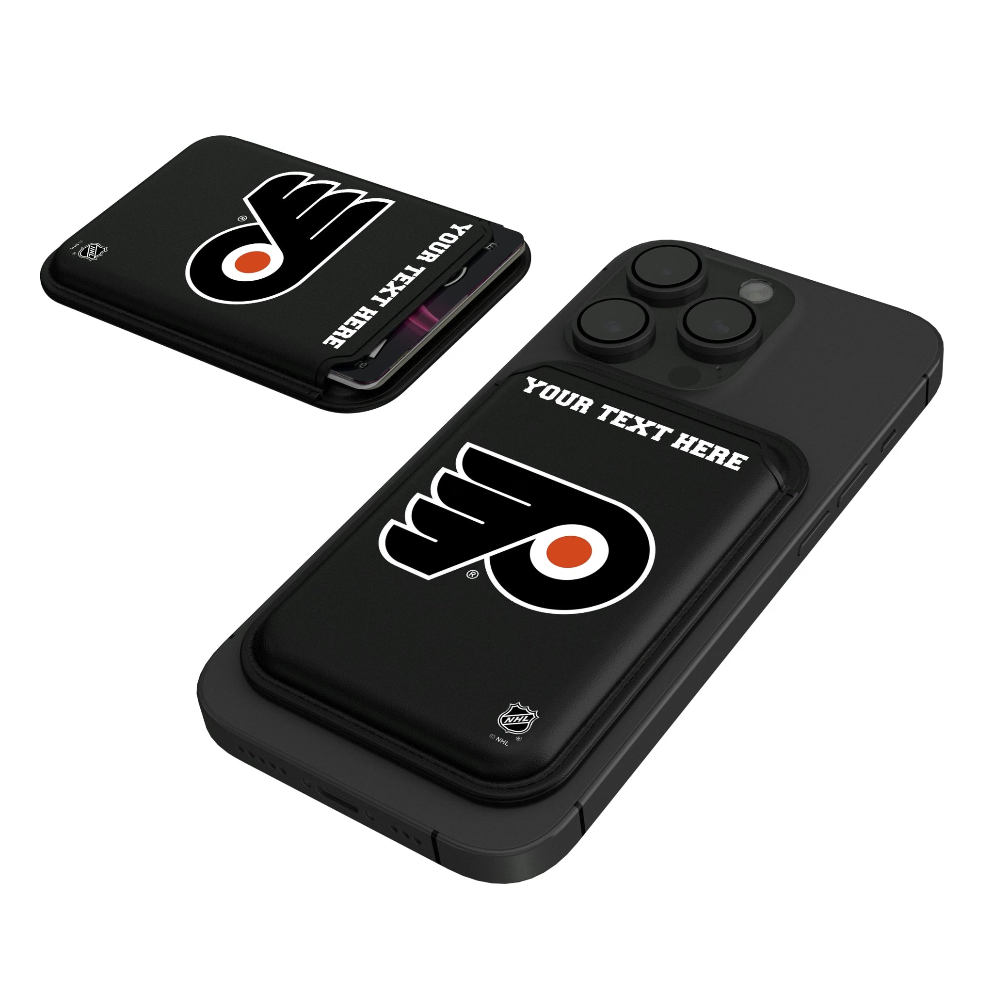 Philadelphia Flyers Personalized Insignia Black Magnetic Credit Card Wallet