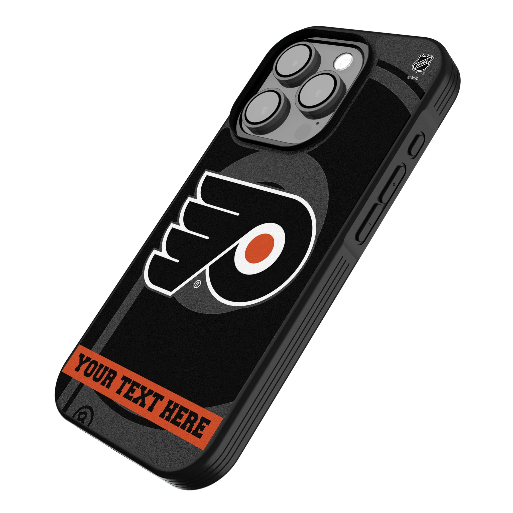 Philadelphia Flyers Personalized Tilt iPhone Bump Phone Case for Apple iPhone - Isometric View