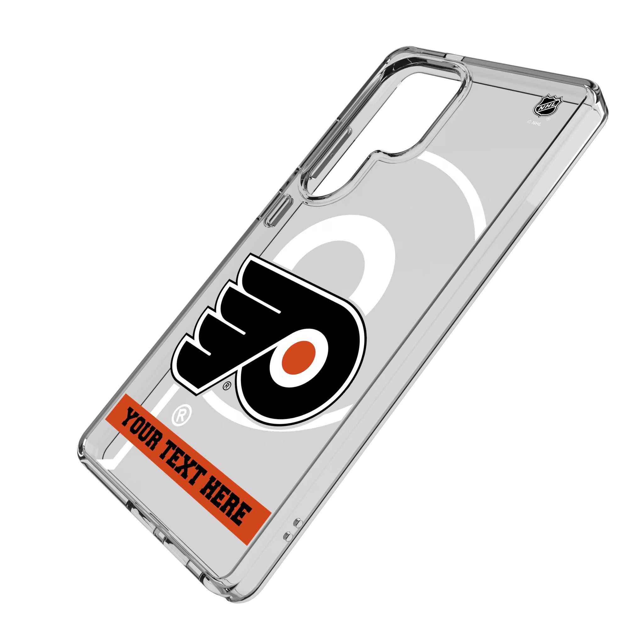 Philadelphia Flyers Personalized Tilt Galaxy Clear Phone Case for Samsung Galaxy - Isometric View