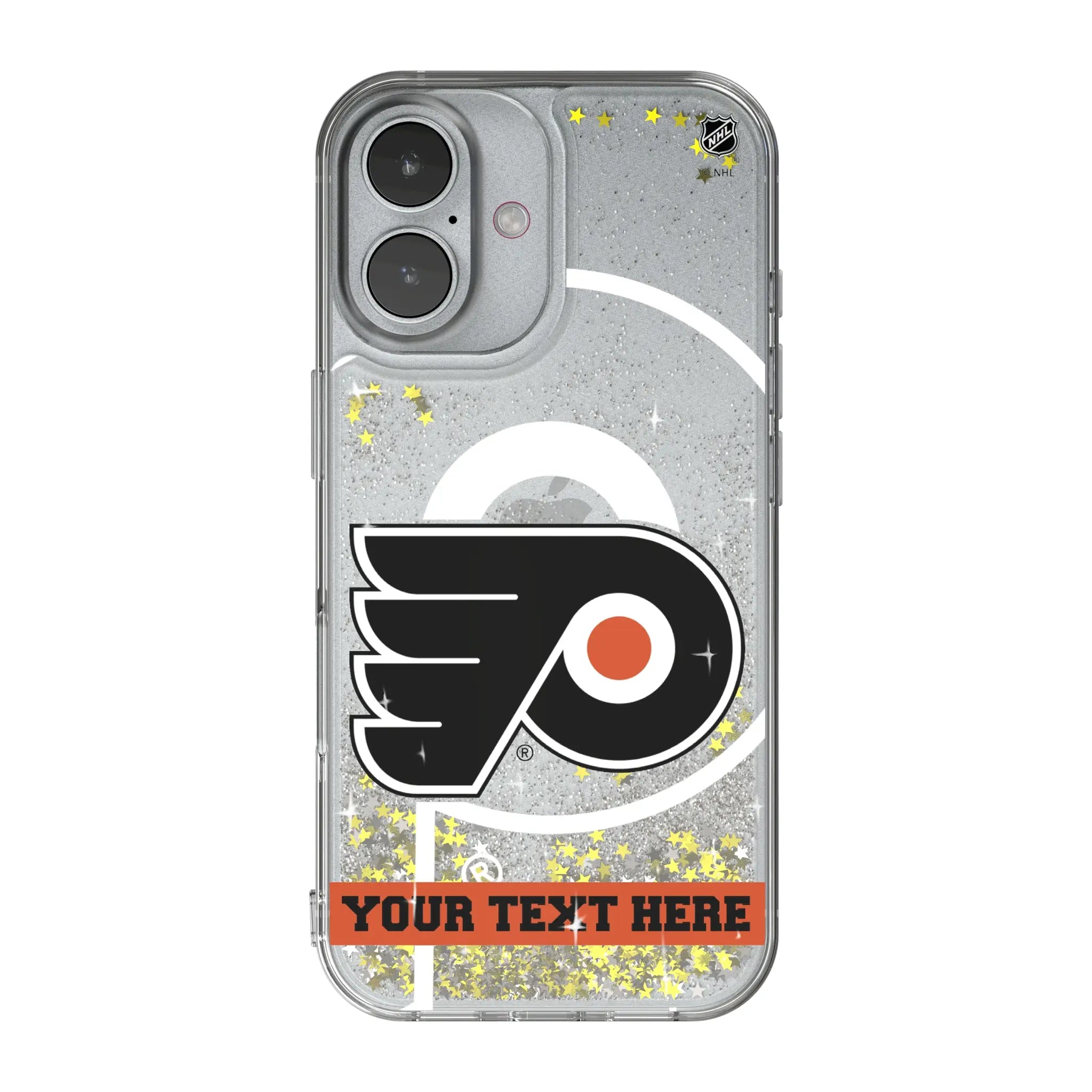 Philadelphia Flyers Personalized Tilt iPhone Glitter Phone Case for Apple iPhone