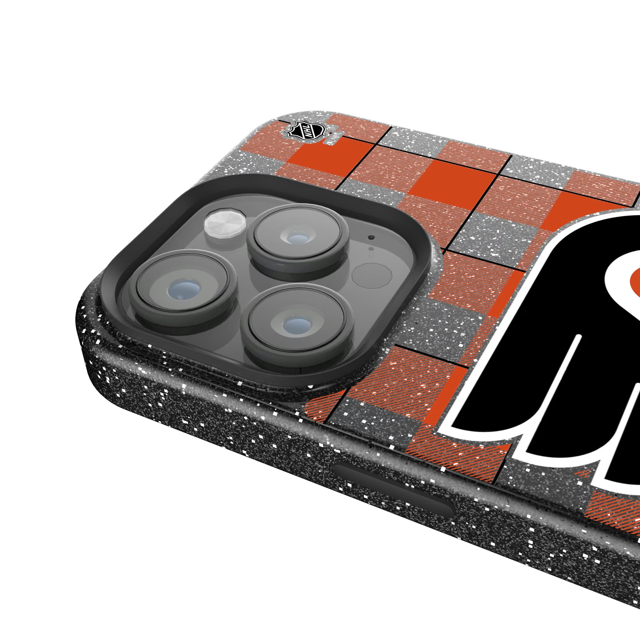 Philadelphia Flyers Plaid iPhone Bling Phone Case for Apple iPhone - Detail