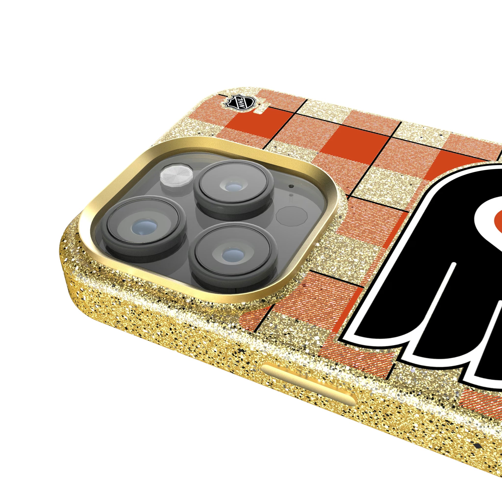 Philadelphia Flyers Plaid iPhone Bling Phone Case for Apple iPhone - Detail