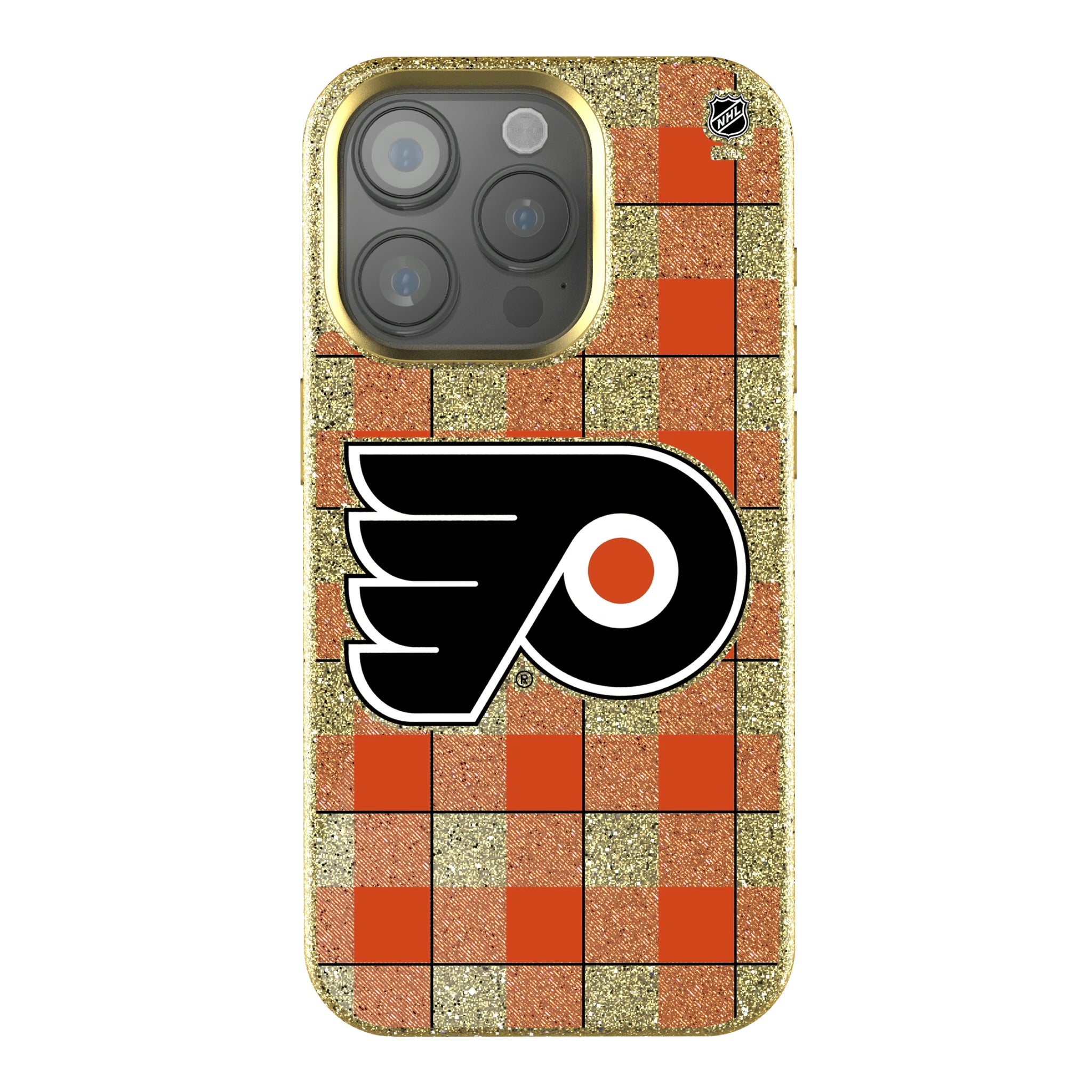 Philadelphia Flyers Plaid iPhone Bling Phone Case for Apple iPhone