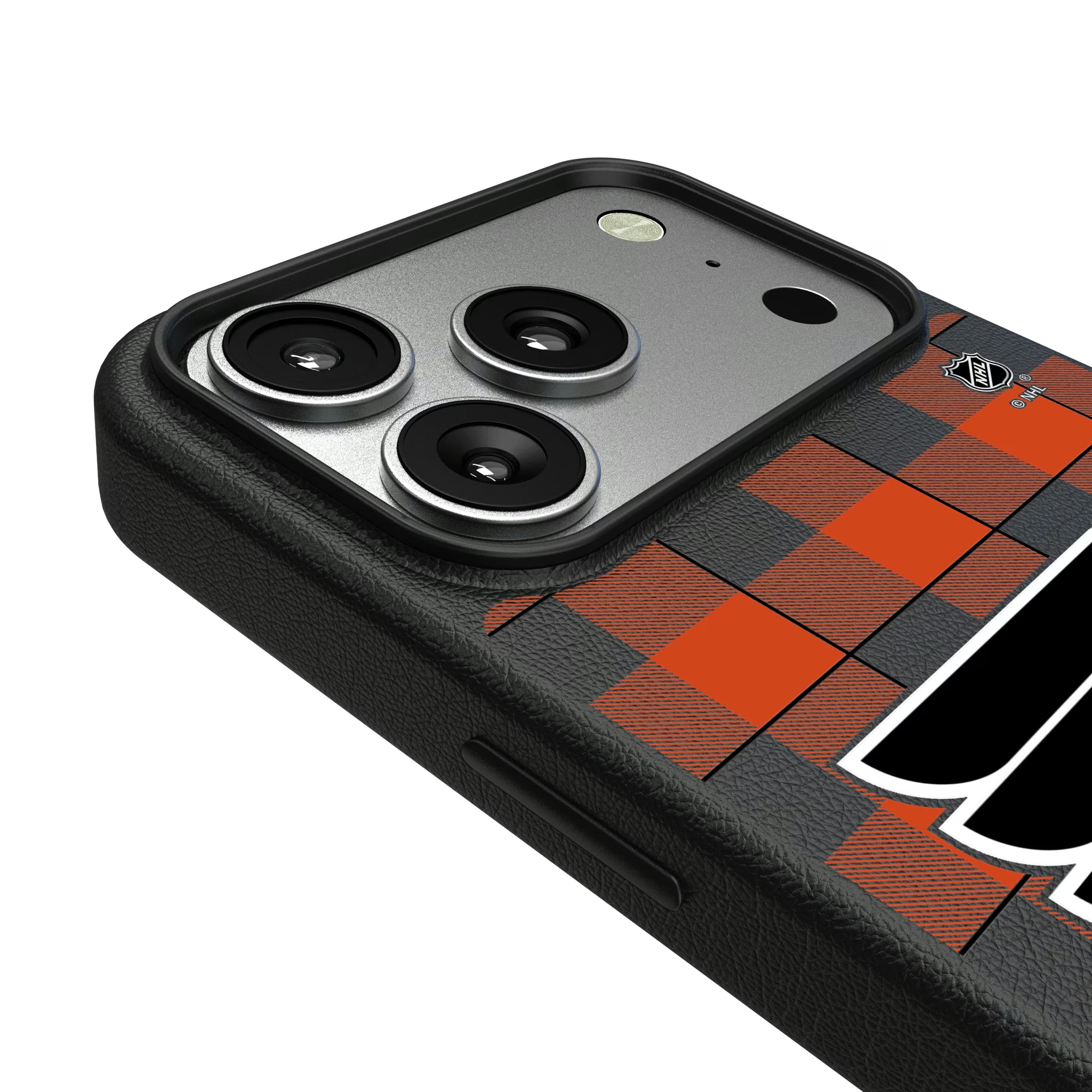 Philadelphia Flyers Plaid iPhone MagSafe Compatible Phone Case for Apple iPhone - Detail#Device_iPhone 17 Pro