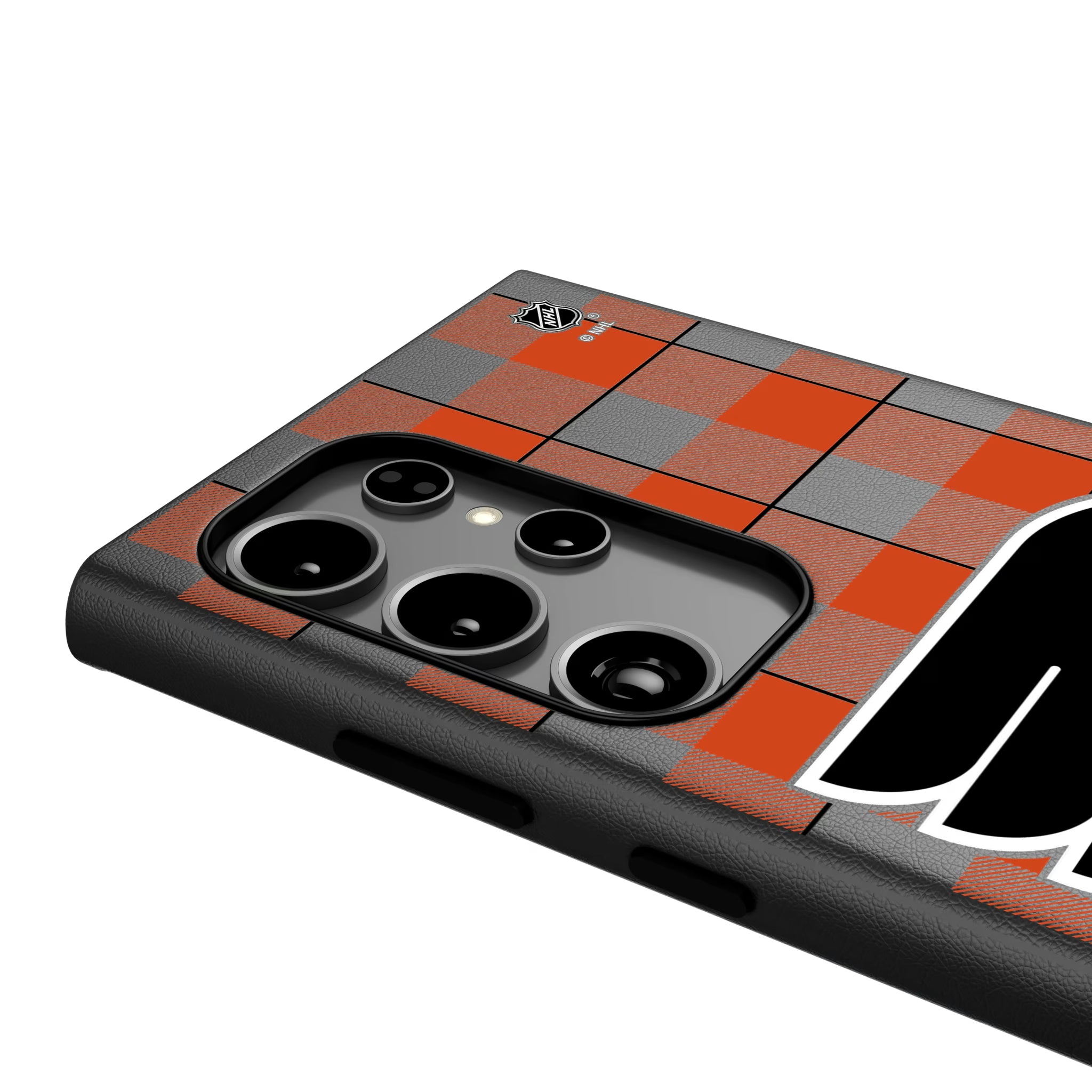 Philadelphia Flyers Plaid Galaxy MagSafe Compatible Phone Case for Samsung Galaxy - Detail