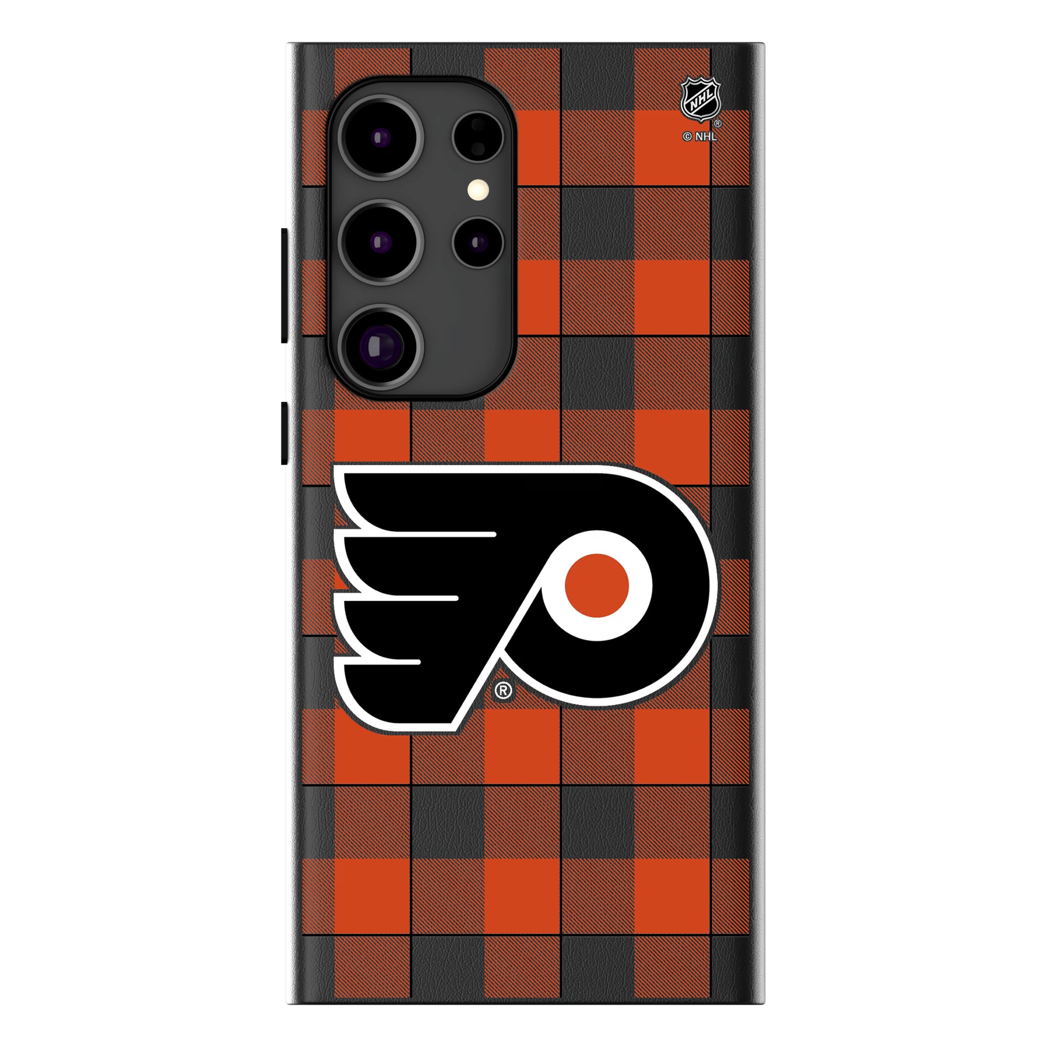 Philadelphia Flyers Plaid Galaxy MagSafe Compatible Phone Case for Samsung Galaxy