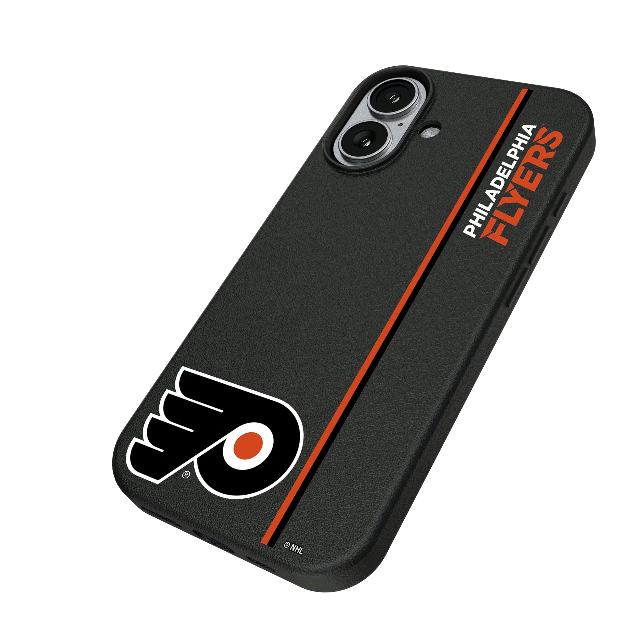 Philadelphia Flyers Sidebar iPhone MagSafe Compatible Phone Case for Apple iPhone - Isometric View#Device_iPhone 17