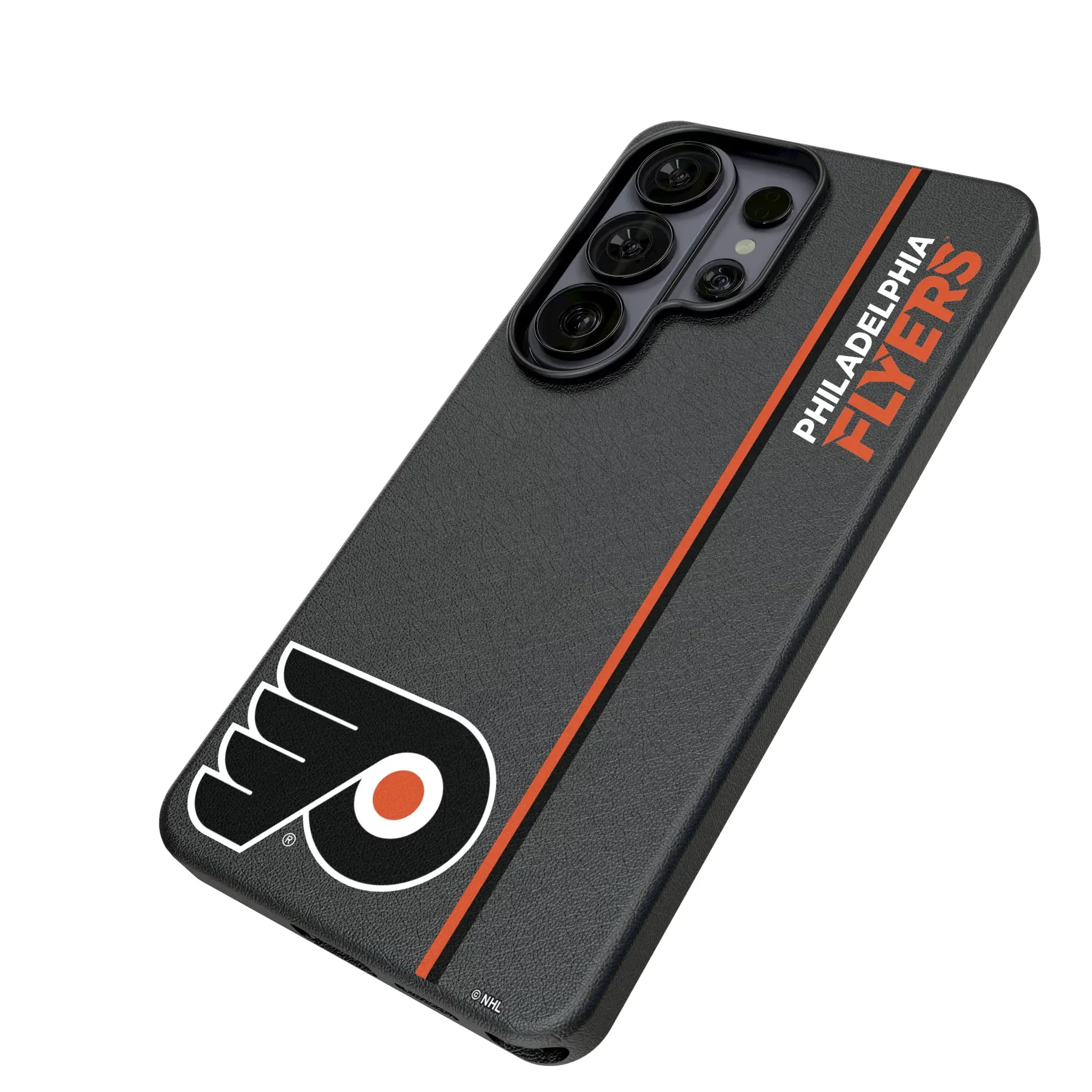 Philadelphia Flyers Sidebar Galaxy MagSafe Compatible Phone Case for Samsung Galaxy - Isometric View#Device_Galaxy S26 Ultra