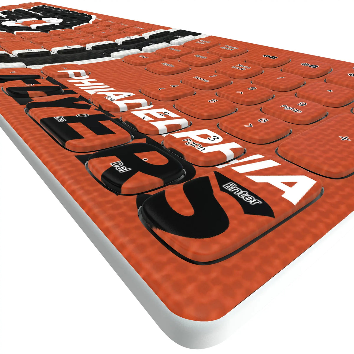 Philadelphia Flyers Stripe KKB605 Curved Wireless Keyboard - Detail