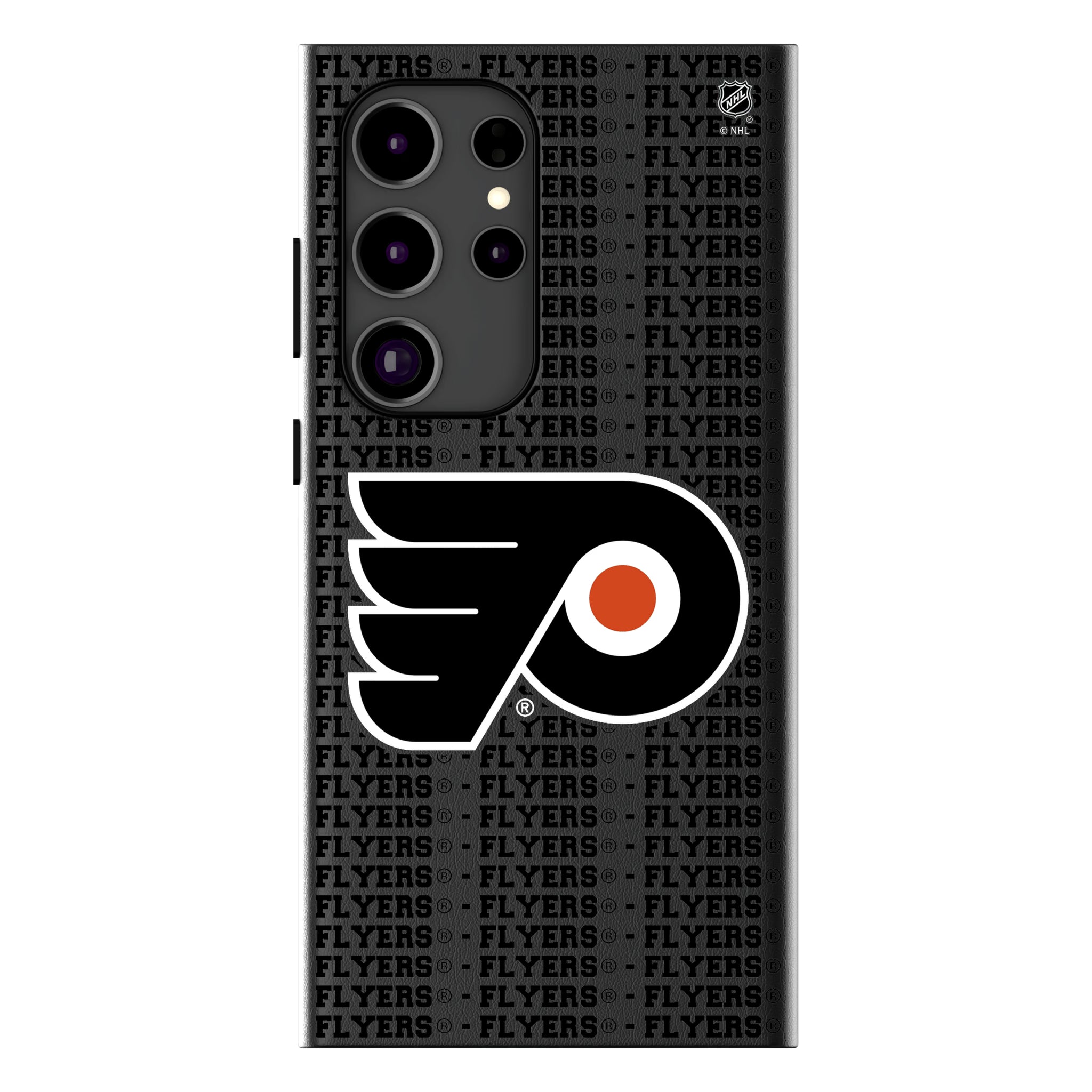Philadelphia Flyers Text Backdrop Galaxy MagSafe Compatible Phone Case for Samsung Galaxy