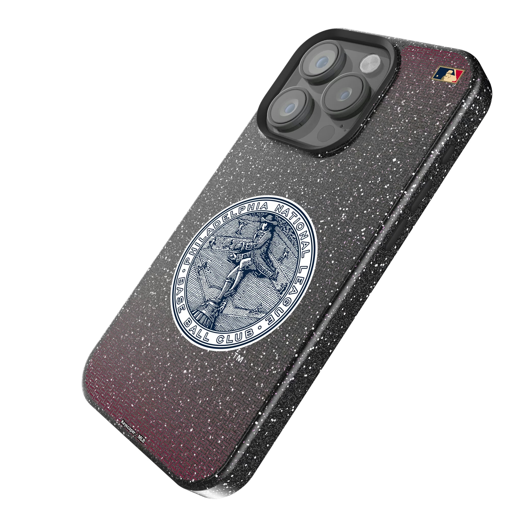 Philadelphia Phillies 1915-1943 - Cooperstown Collection Linen iPhone Bling Phone Case for Apple iPhone - Isometric View