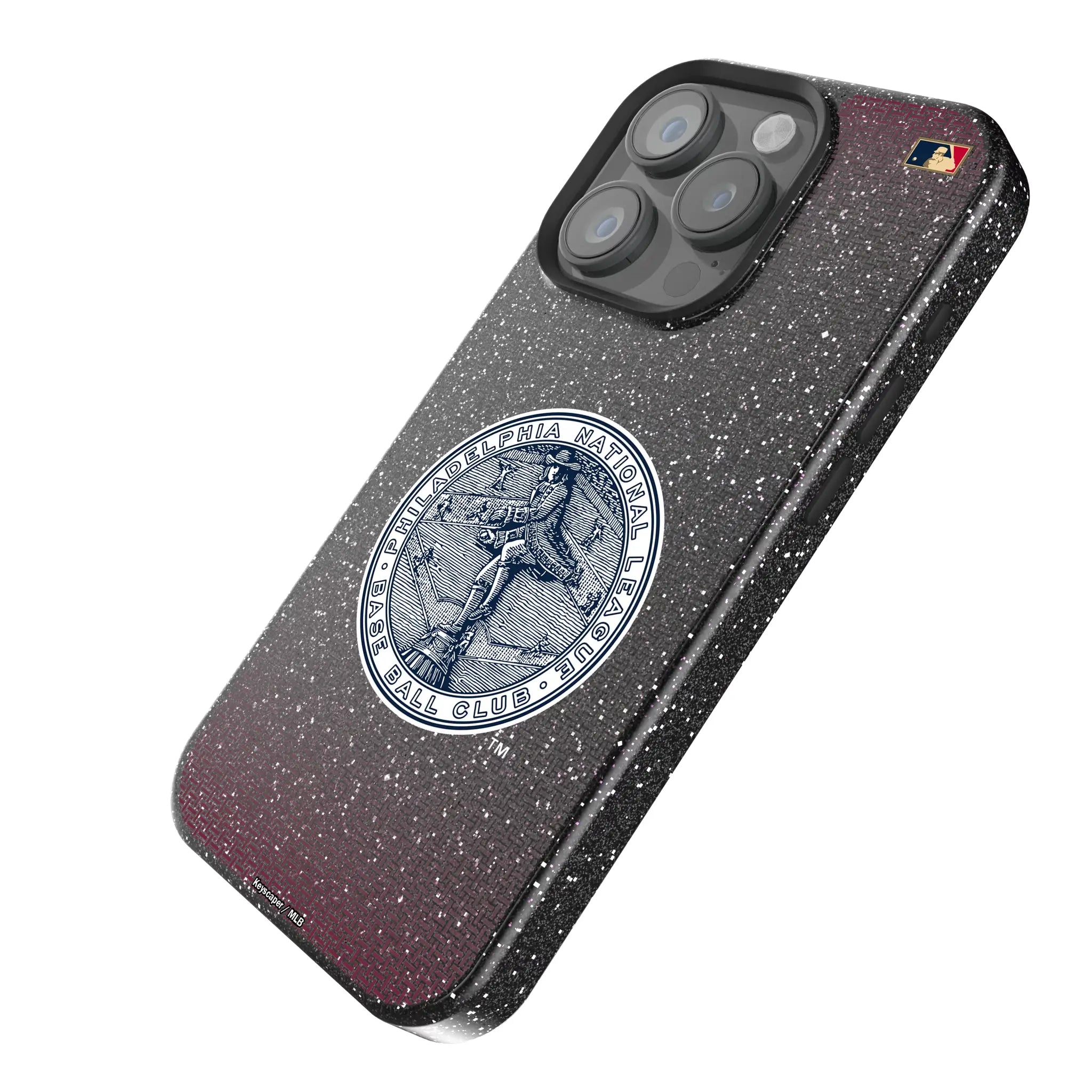 Philadelphia Phillies 1915-1943 - Cooperstown Collection Linen iPhone Bling Phone Case for Apple iPhone - Isometric View
