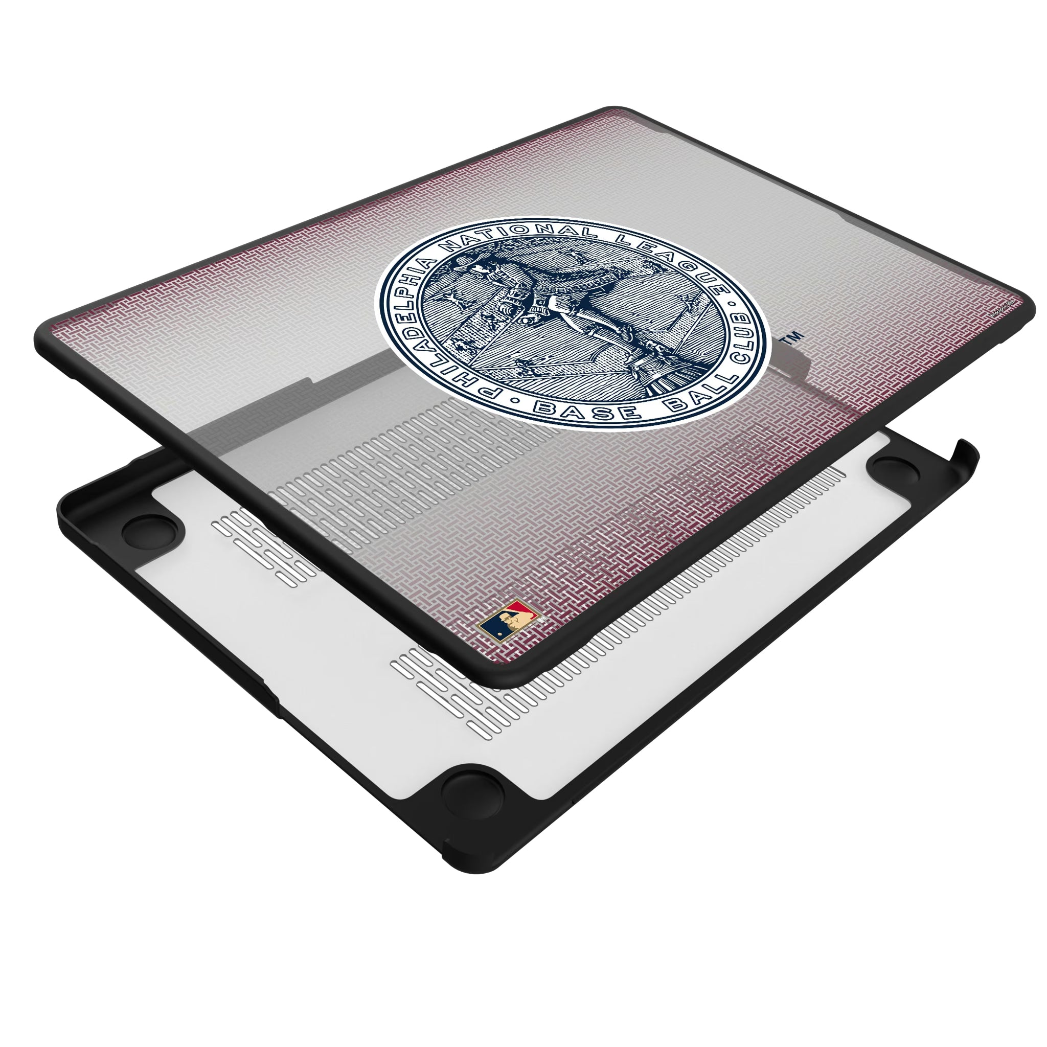 Philadelphia Phillies 1915-1943 - Cooperstown Collection Linen MacBook Laptop Case for Apple MacBook - Isometric View#Device_MacBook Pro (14-inch, 2021) / MacBook Pro (14-inch, 2023) / MacBook Pro (14-inch, 2024)