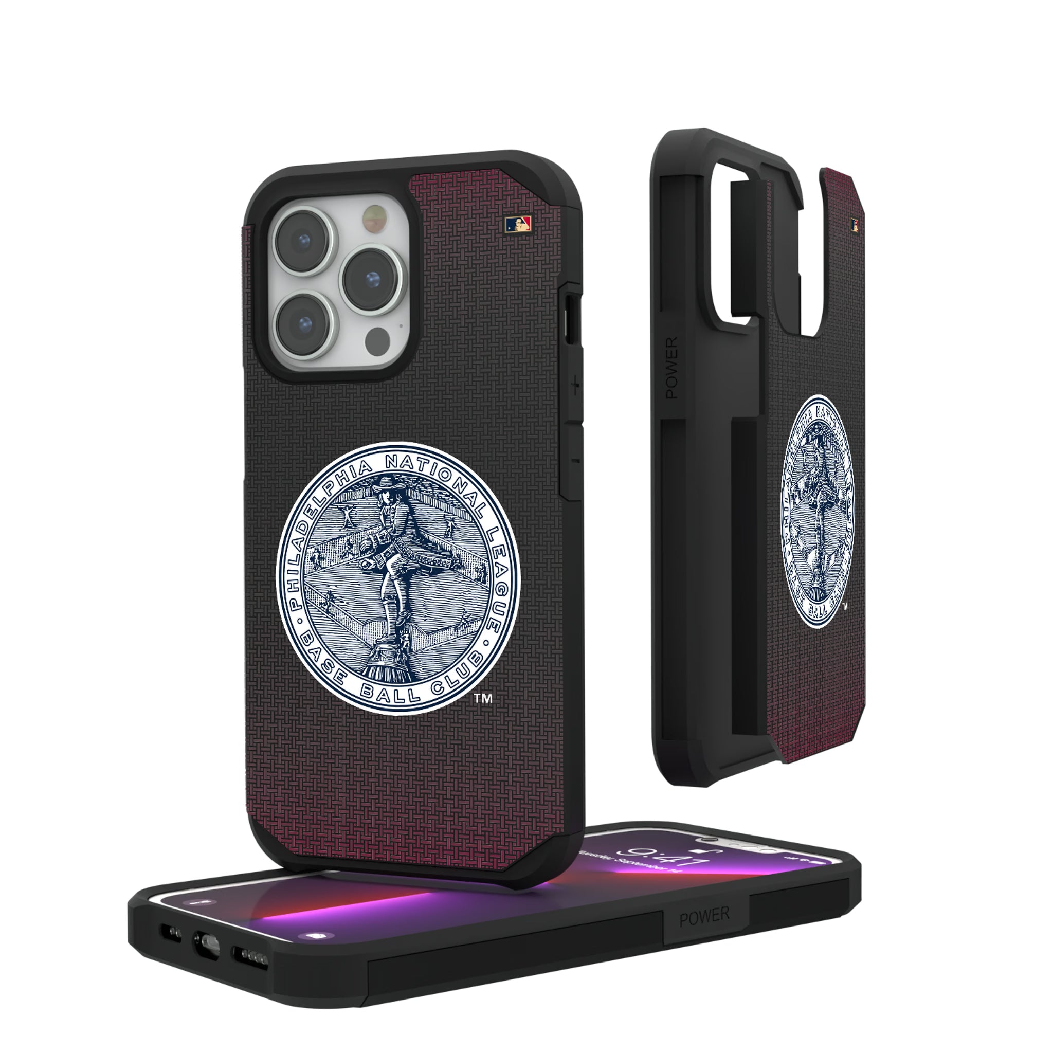 Philadelphia Phillies 1915-1943 - Cooperstown Collection Linen iPhone Rugged Phone Case for Apple iPhone#Device_iPhone 13 Pro