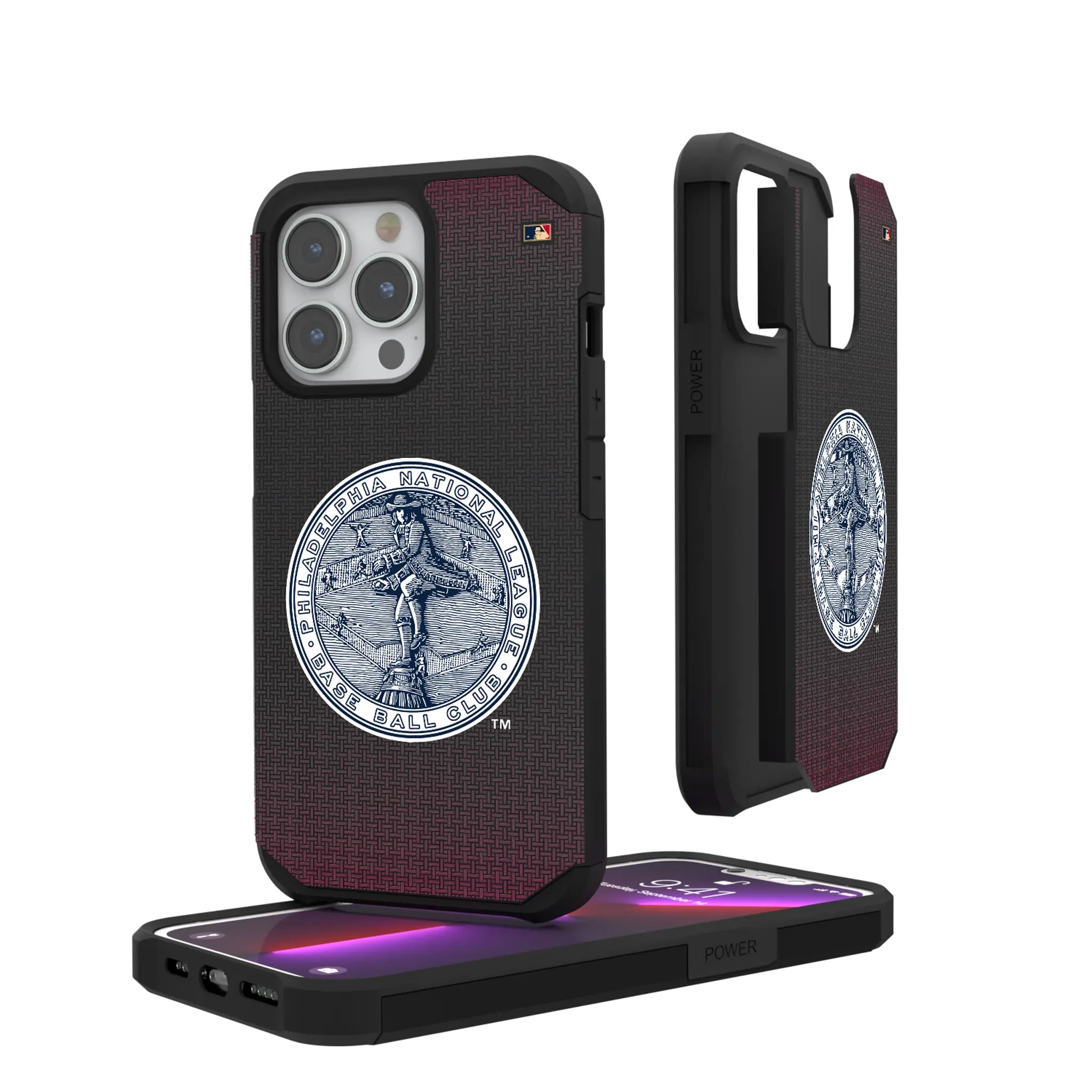 Philadelphia Phillies 1915-1943 - Cooperstown Collection Linen iPhone Rugged Phone Case for Apple iPhone
