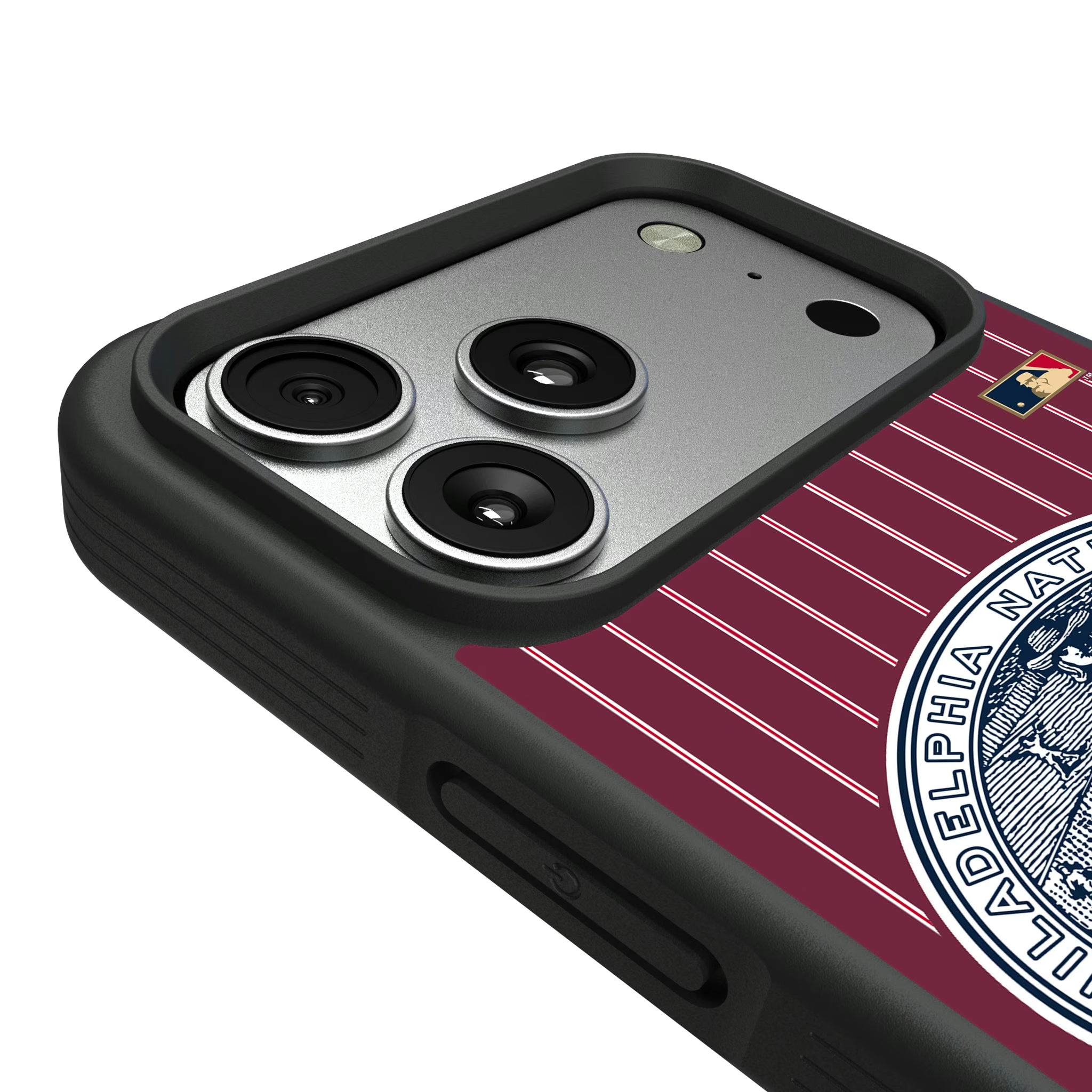 Philadelphia Phillies 1915-1943 - Cooperstown Collection Pinstripe iPhone Bump Phone Case for Apple iPhone - Detail#Device_iPhone 17 Pro Max