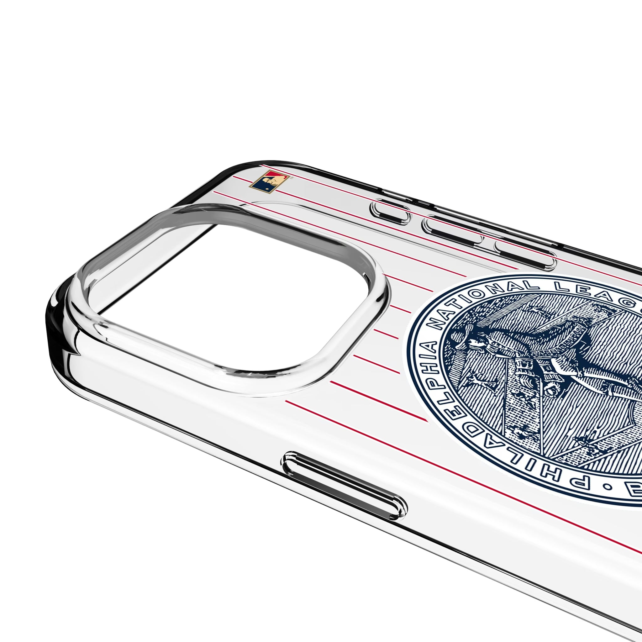 Philadelphia Phillies 1915-1943 - Cooperstown Collection Pinstripe iPhone Clear Phone Case for Apple iPhone - Detail