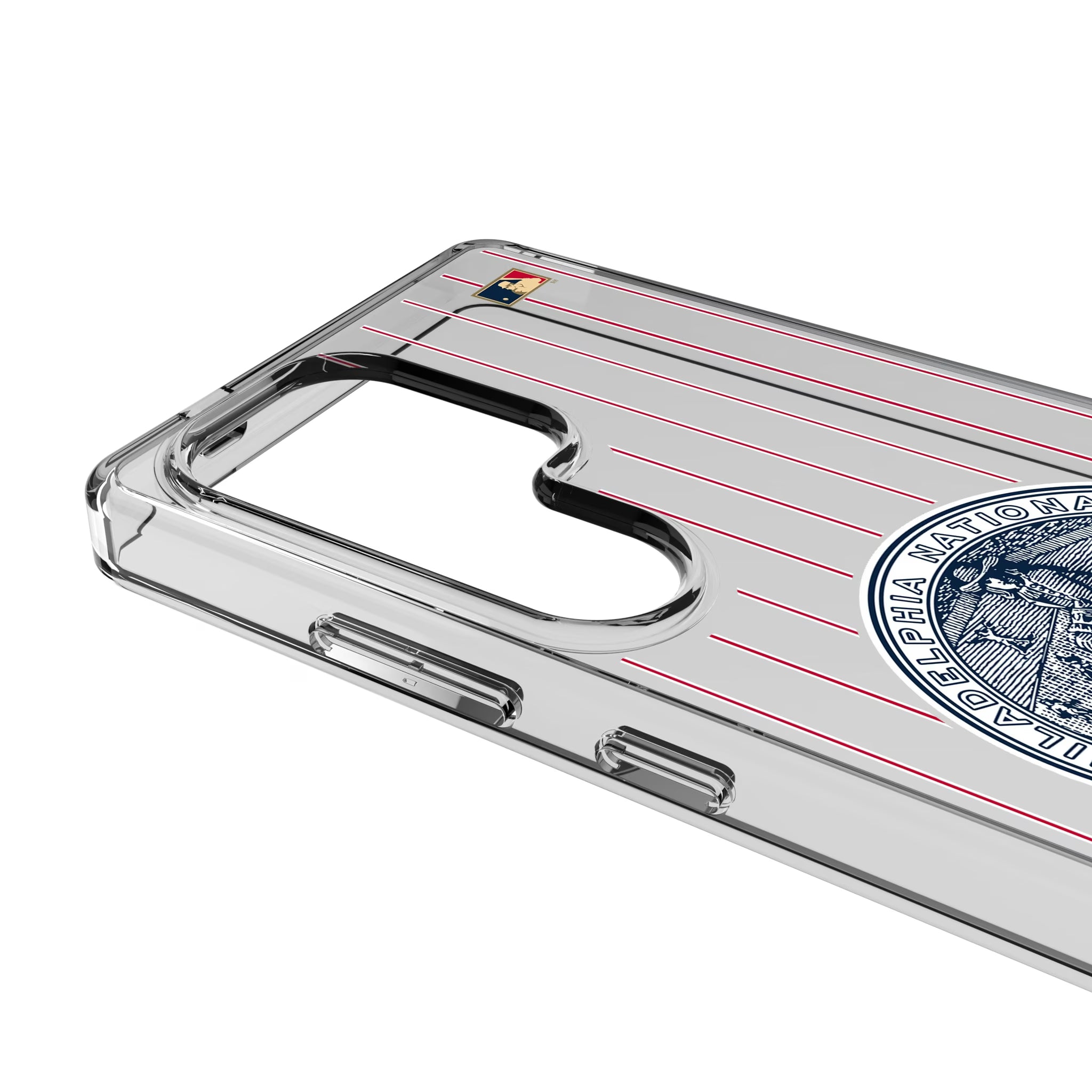 Philadelphia Phillies 1915-1943 - Cooperstown Collection Pinstripe Galaxy Clear Phone Case for Samsung Galaxy - Detail