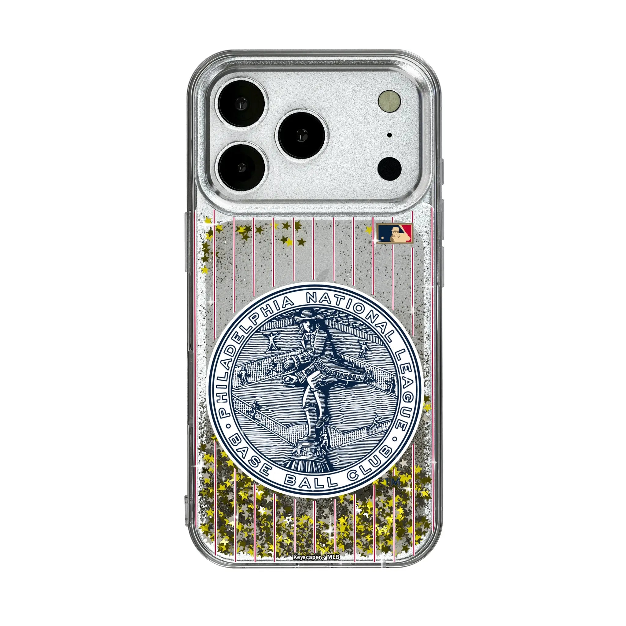 Philadelphia Phillies 1915-1943 - Cooperstown Collection Pinstripe iPhone Glitter Phone Case for Apple iPhone