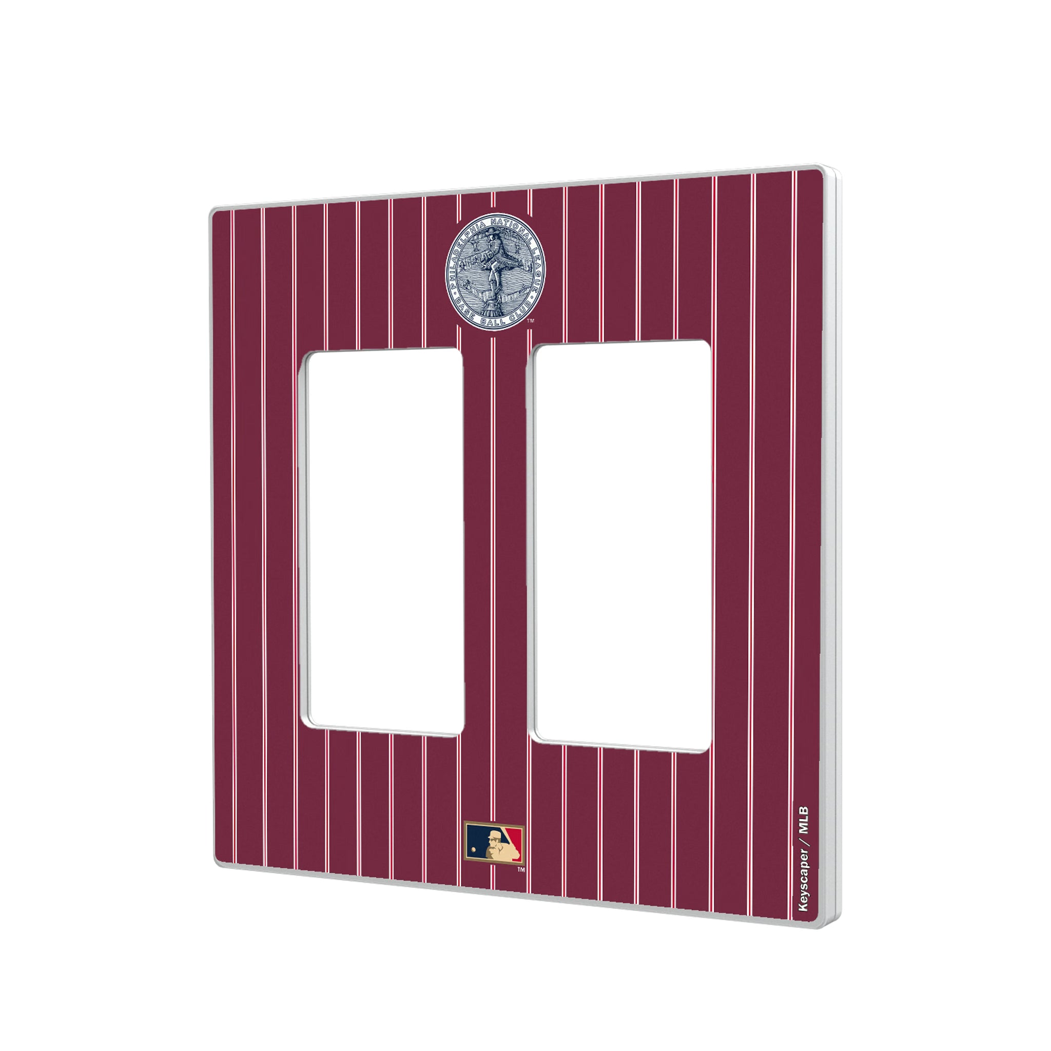 Philadelphia Phillies 1915-1943 - Cooperstown Collection Pinstripe Hidden-Screw Light Switch Plate#Style_Double Rocker