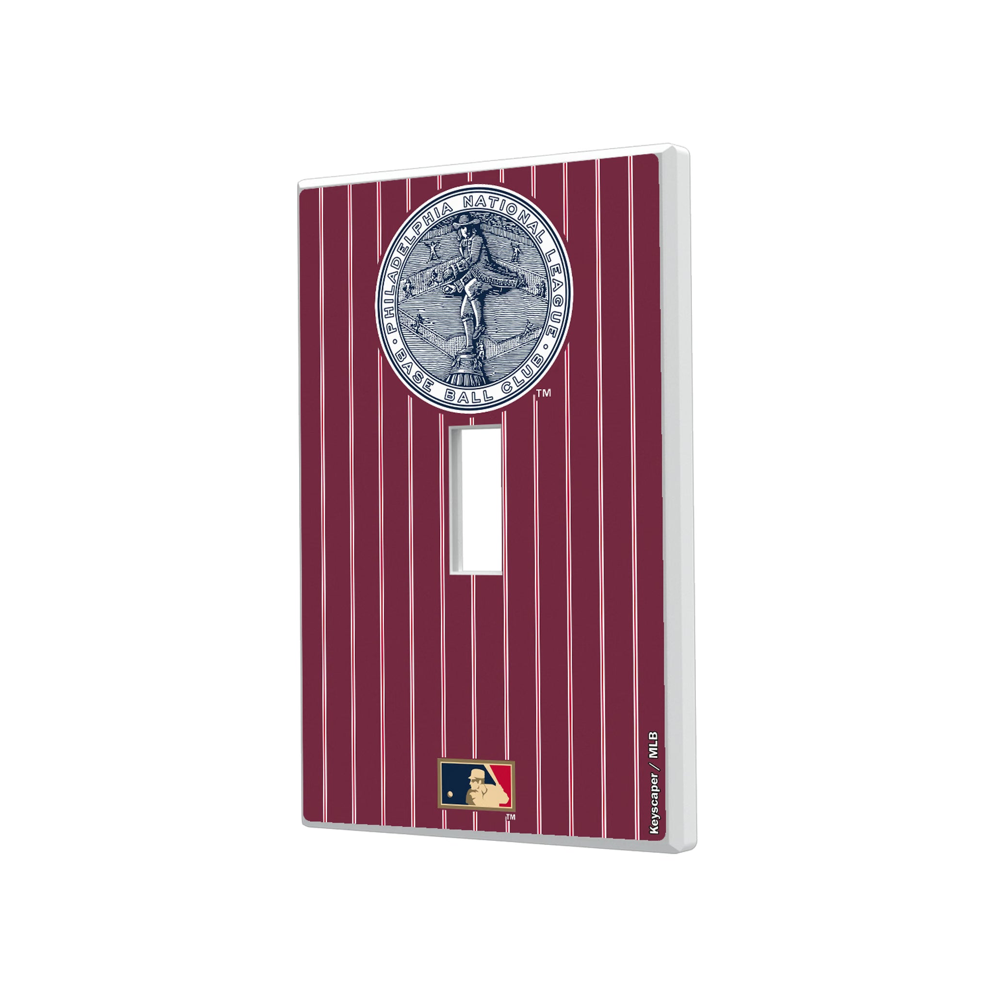 Philadelphia Phillies 1915-1943 - Cooperstown Collection Pinstripe Hidden-Screw Light Switch Plate#Style_Single Toggle