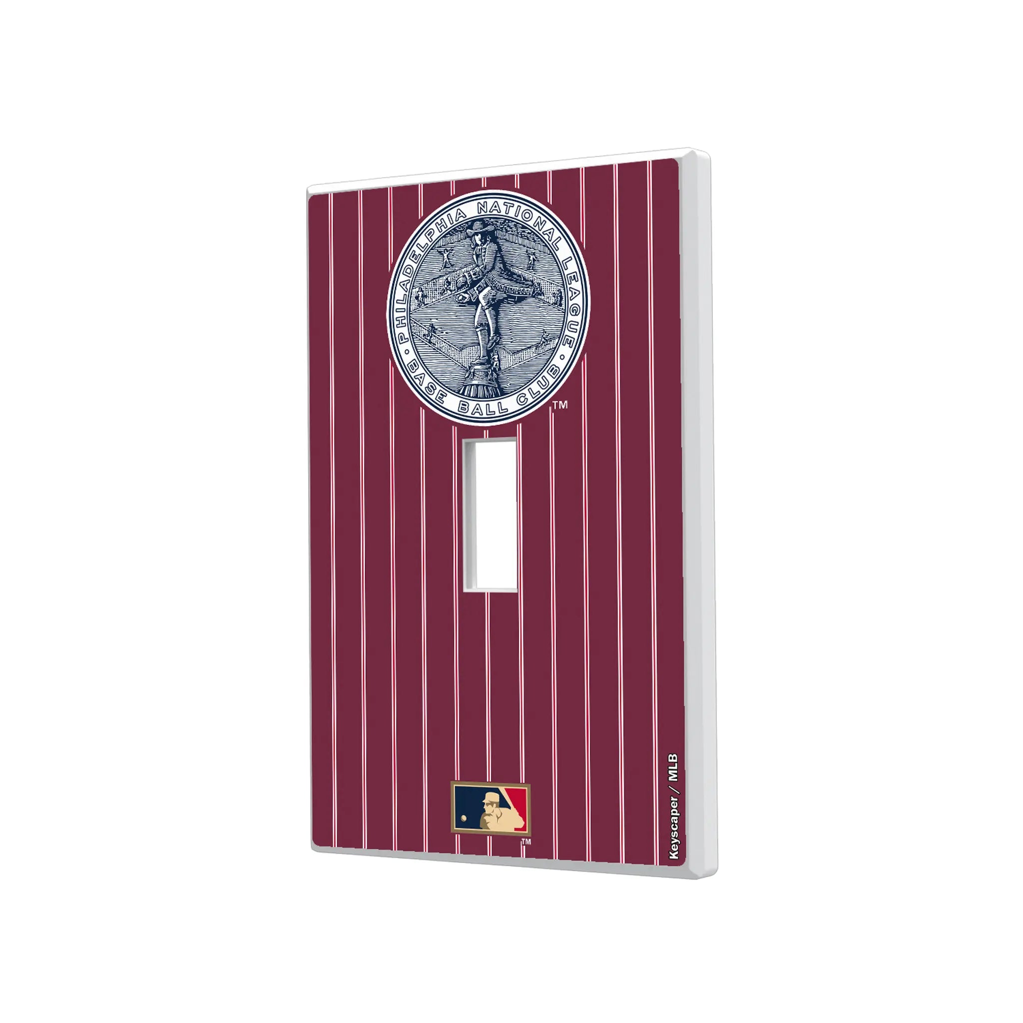 Philadelphia Phillies 1915-1943 - Cooperstown Collection Pinstripe Hidden-Screw Light Switch Plate#Style_Single Toggle