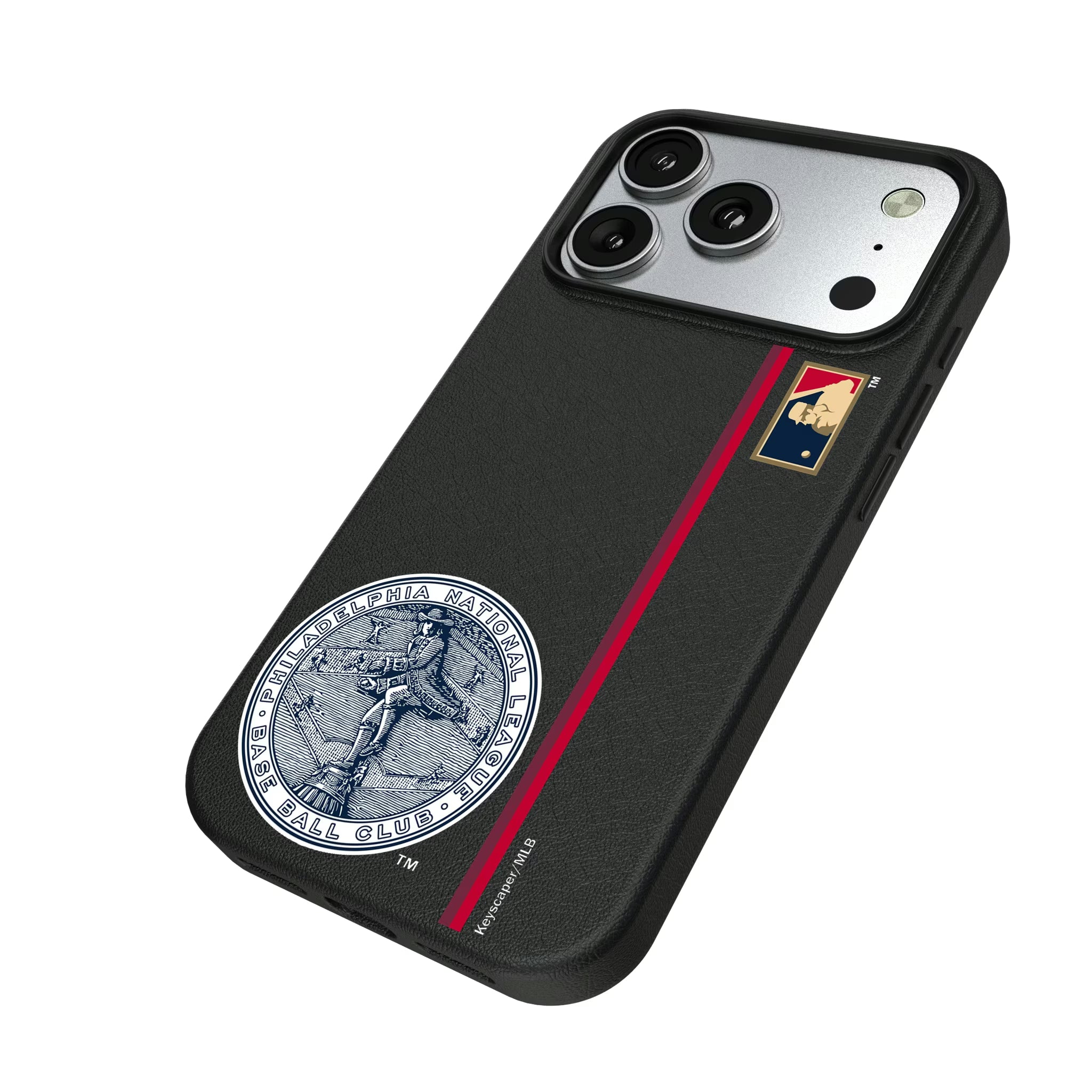 Philadelphia Phillies 1915-1943 - Cooperstown Collection Sidebar iPhone MagSafe Compatible Phone Case for Apple iPhone - Isometric View#Device_iPhone 17 Pro