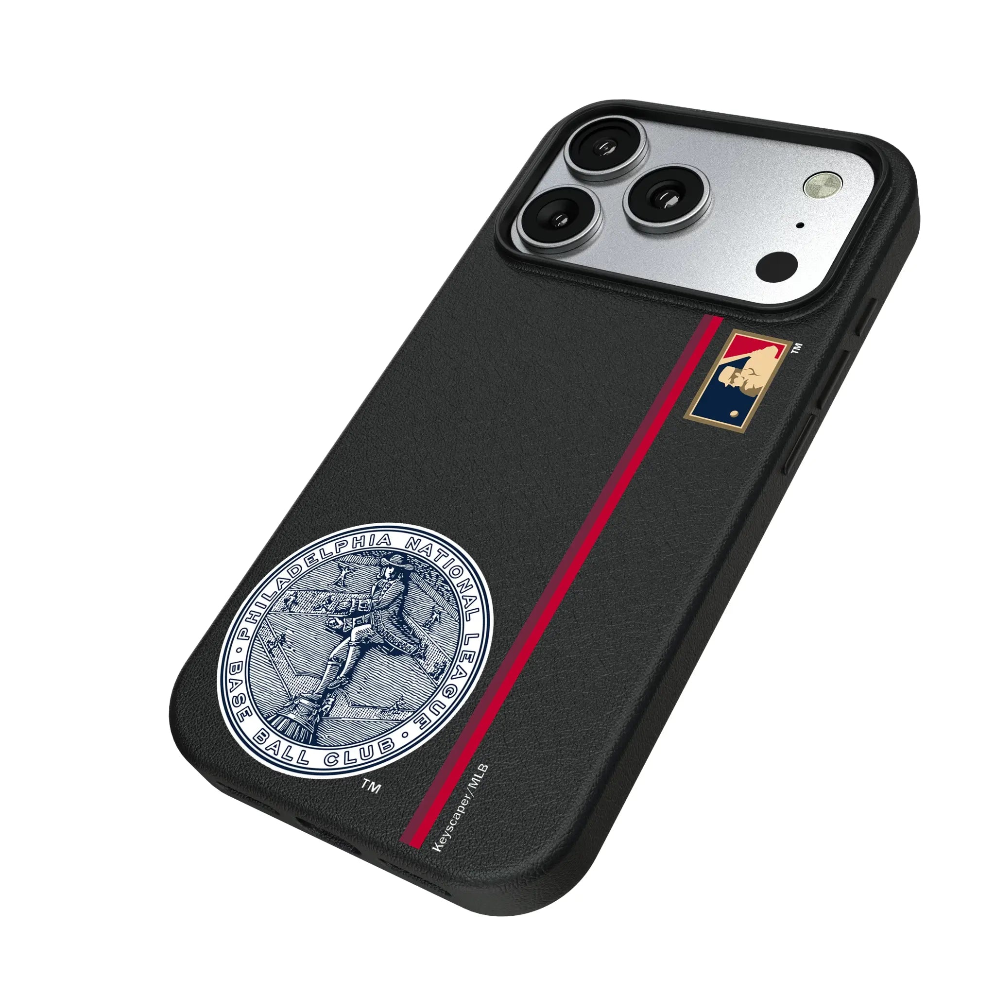 Philadelphia Phillies 1915-1943 - Cooperstown Collection Sidebar iPhone MagSafe Compatible Phone Case for Apple iPhone - Isometric View#Device_iPhone 17 Pro