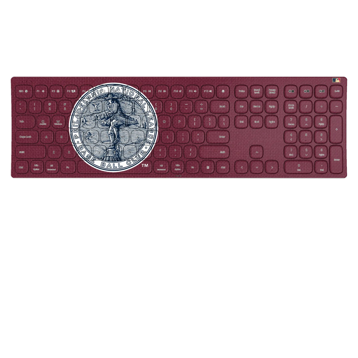 Philadelphia Phillies 1915-1943 - Cooperstown Collection Solid KKB605 Curved Wireless Keyboard