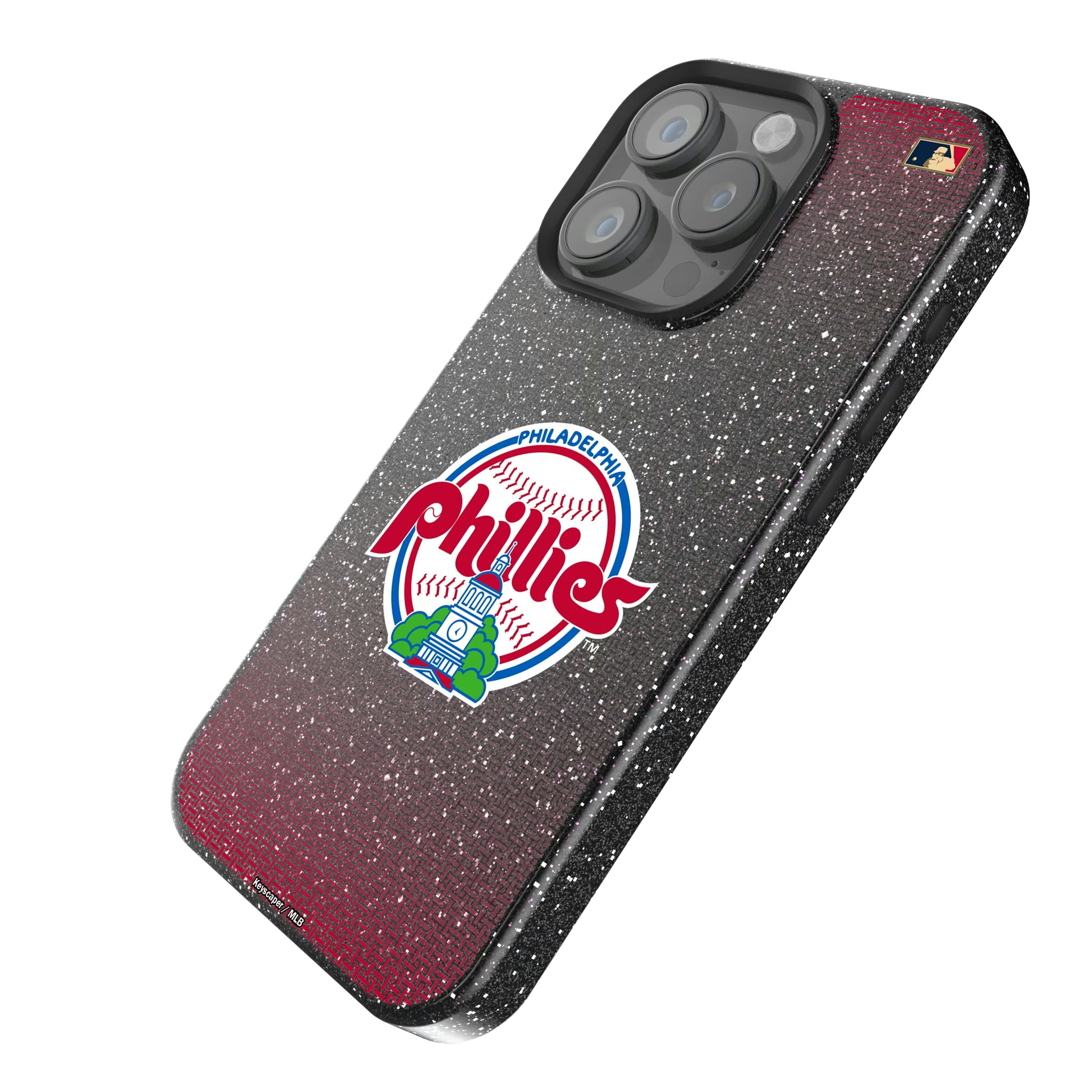 Philadelphia Phillies 1984-1991 - Cooperstown Collection Linen iPhone Bling Phone Case for Apple iPhone - Isometric View