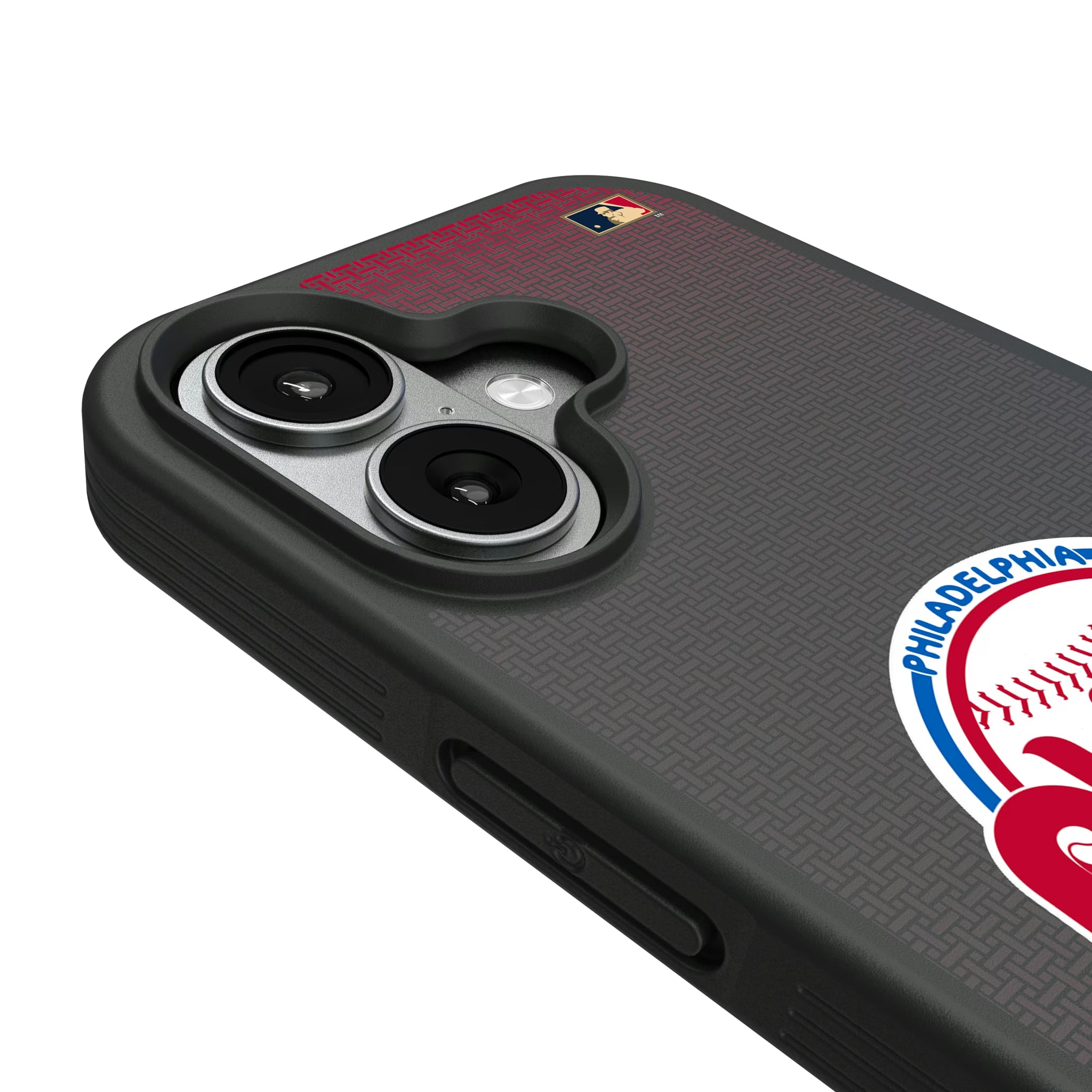 Philadelphia Phillies 1984-1991 - Cooperstown Collection Linen iPhone Bump Phone Case for Apple iPhone - Detail#Device_iPhone 17