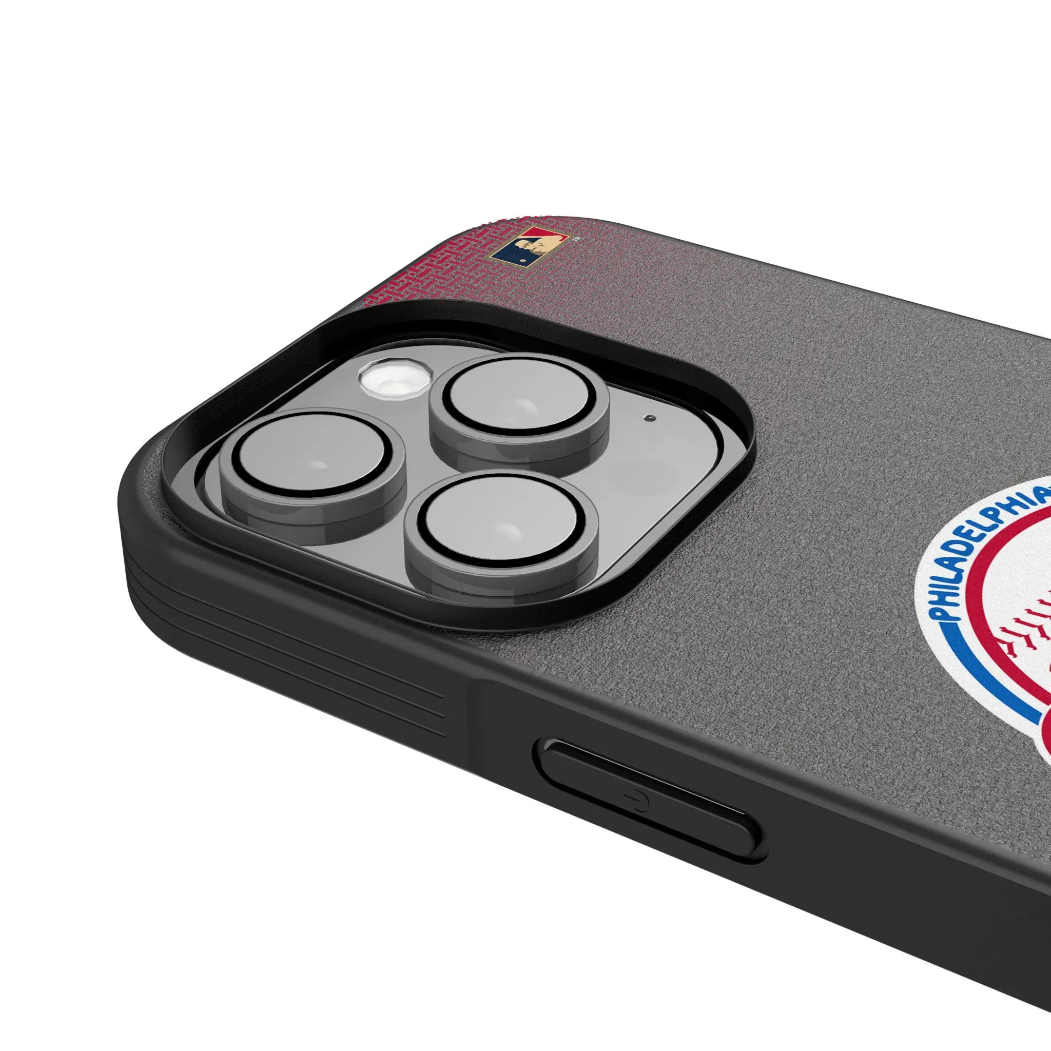 Philadelphia Phillies 1984-1991 - Cooperstown Collection Linen iPhone Bump Phone Case for Apple iPhone - Detail