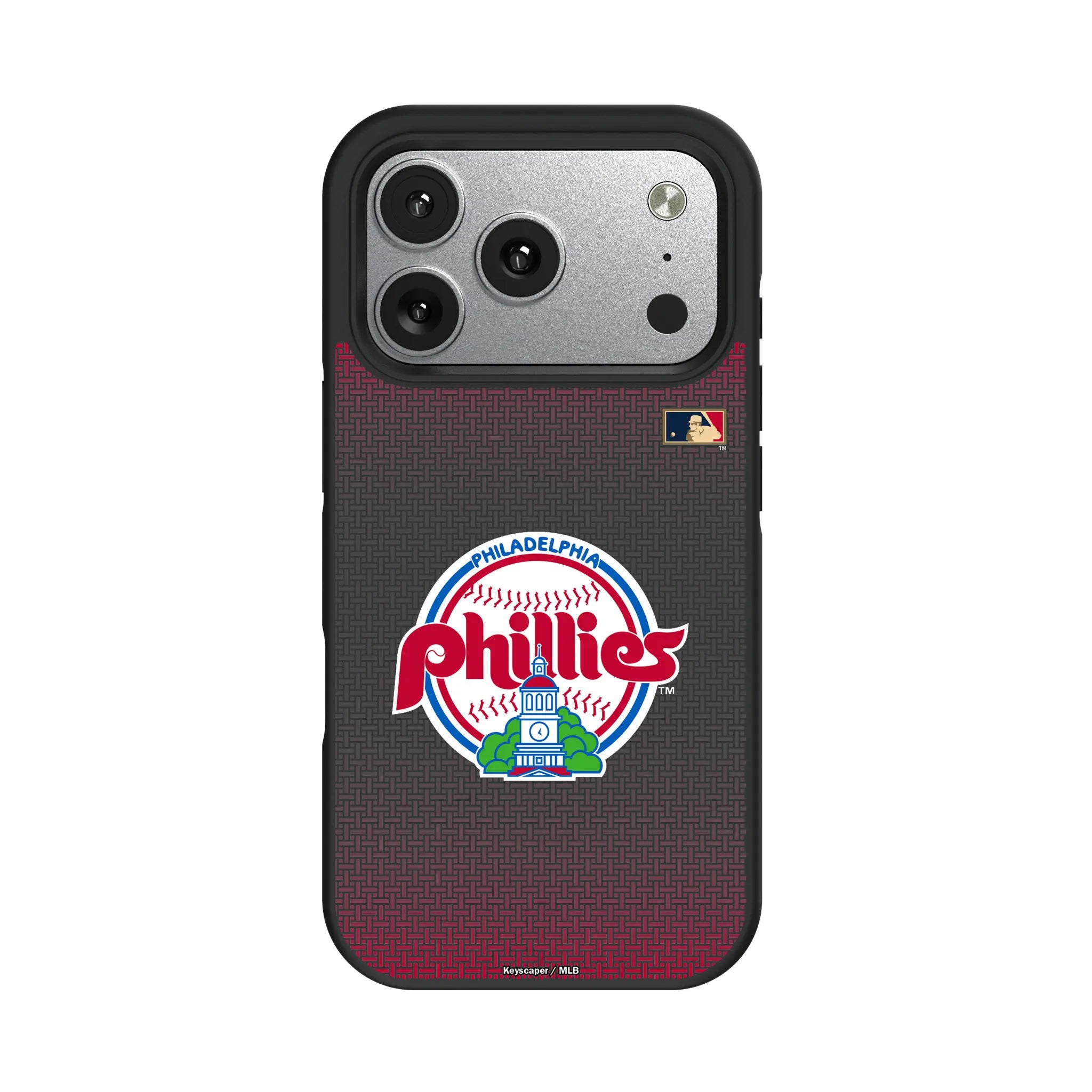 Philadelphia Phillies 1984-1991 - Cooperstown Collection Linen iPhone Bump Phone Case for Apple iPhone#Device_iPhone 17 Pro