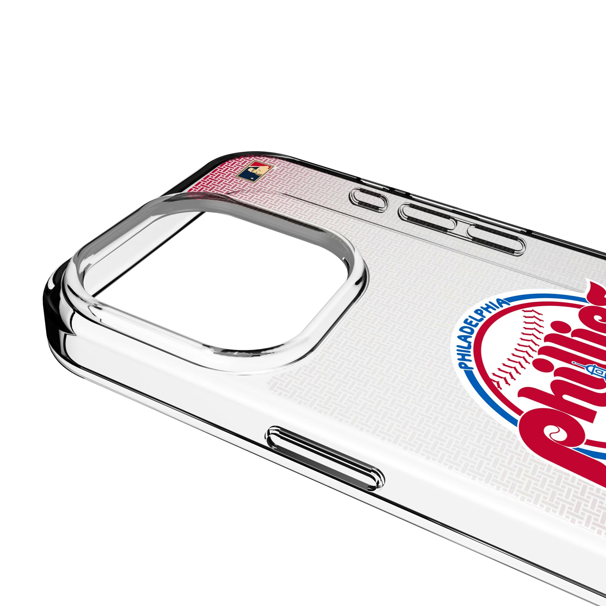 Philadelphia Phillies 1984-1991 - Cooperstown Collection Linen iPhone Clear Phone Case for Apple iPhone - Detail