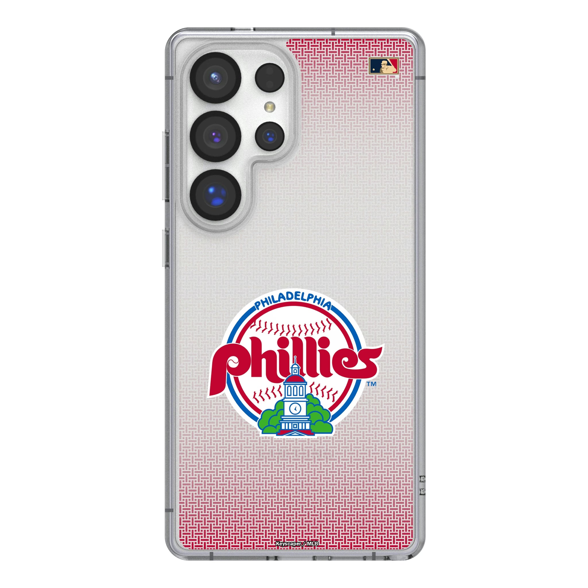 Philadelphia Phillies 1984-1991 - Cooperstown Collection Linen Galaxy Clear Phone Case for Samsung Galaxy