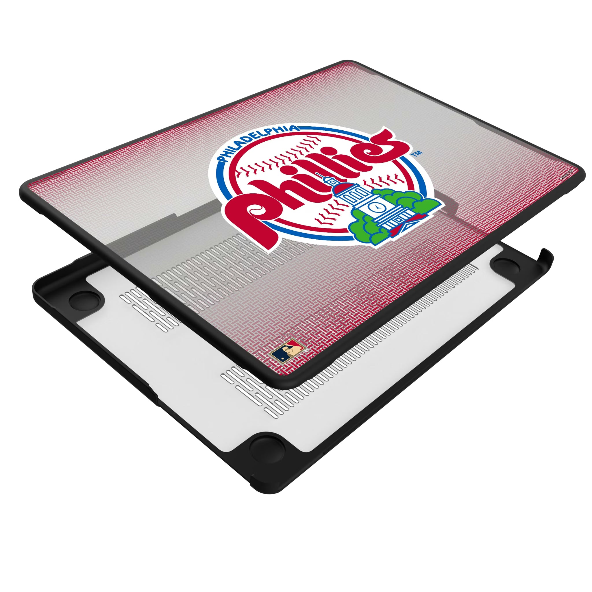 Philadelphia Phillies 1984-1991 - Cooperstown Collection Linen MacBook Laptop Case for Apple MacBook - Isometric View#Device_MacBook Pro (14-inch, 2021) / MacBook Pro (14-inch, 2023) / MacBook Pro (14-inch, 2024)