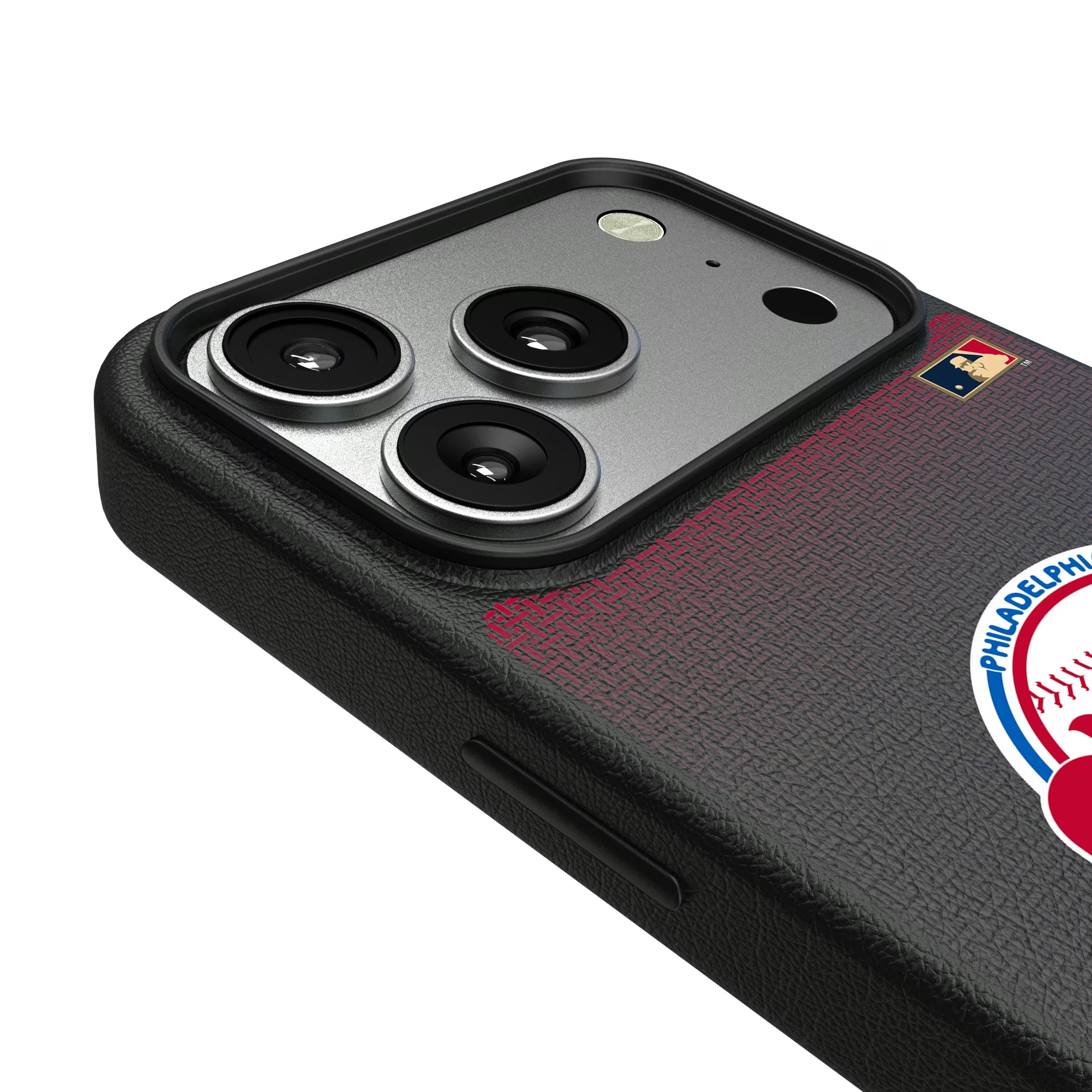 Philadelphia Phillies 1984-1991 - Cooperstown Collection Linen iPhone MagSafe Compatible Phone Case for Apple iPhone - Detail#Device_iPhone 17 Pro