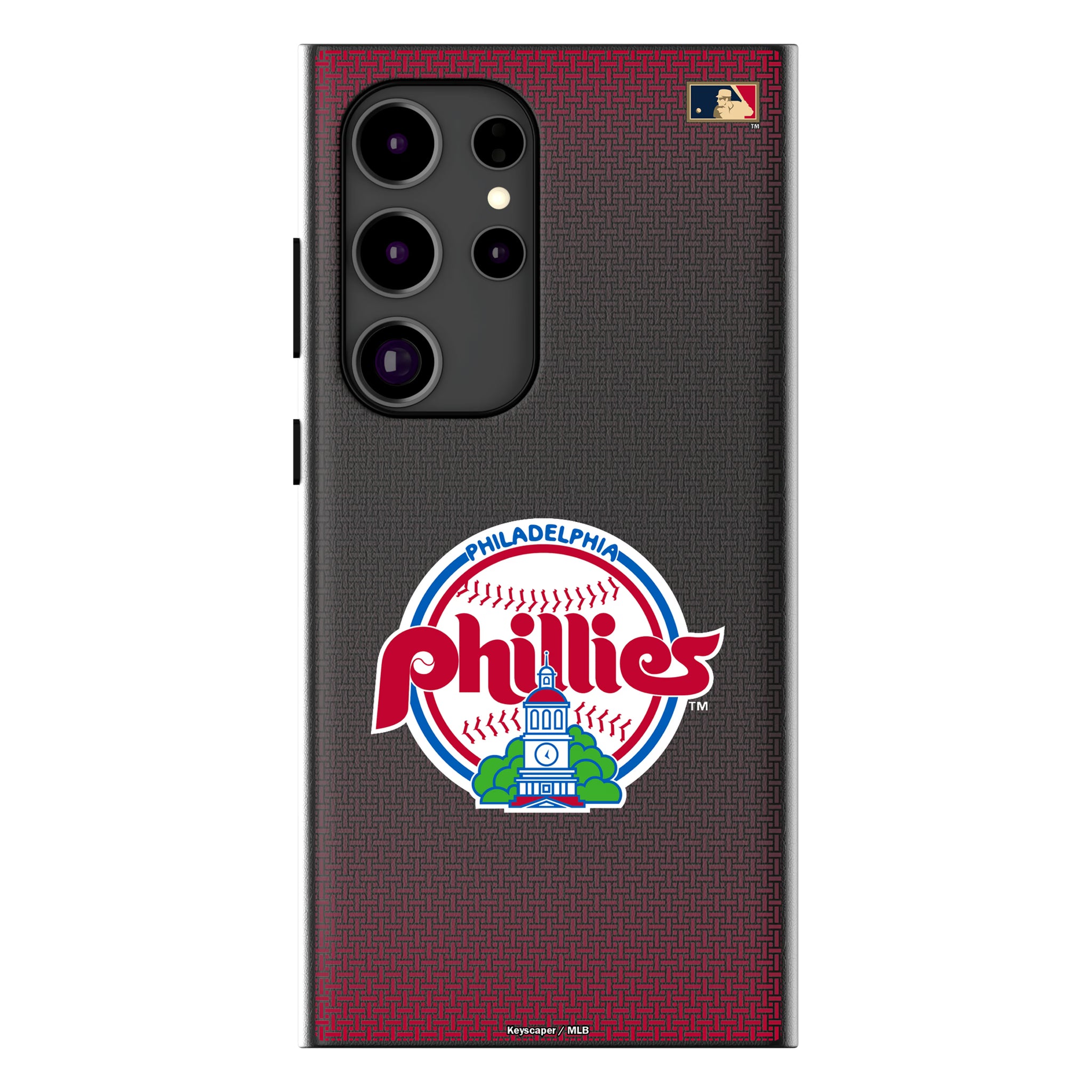 Philadelphia Phillies 1984-1991 - Cooperstown Collection Linen Galaxy MagSafe Compatible Phone Case for Samsung Galaxy