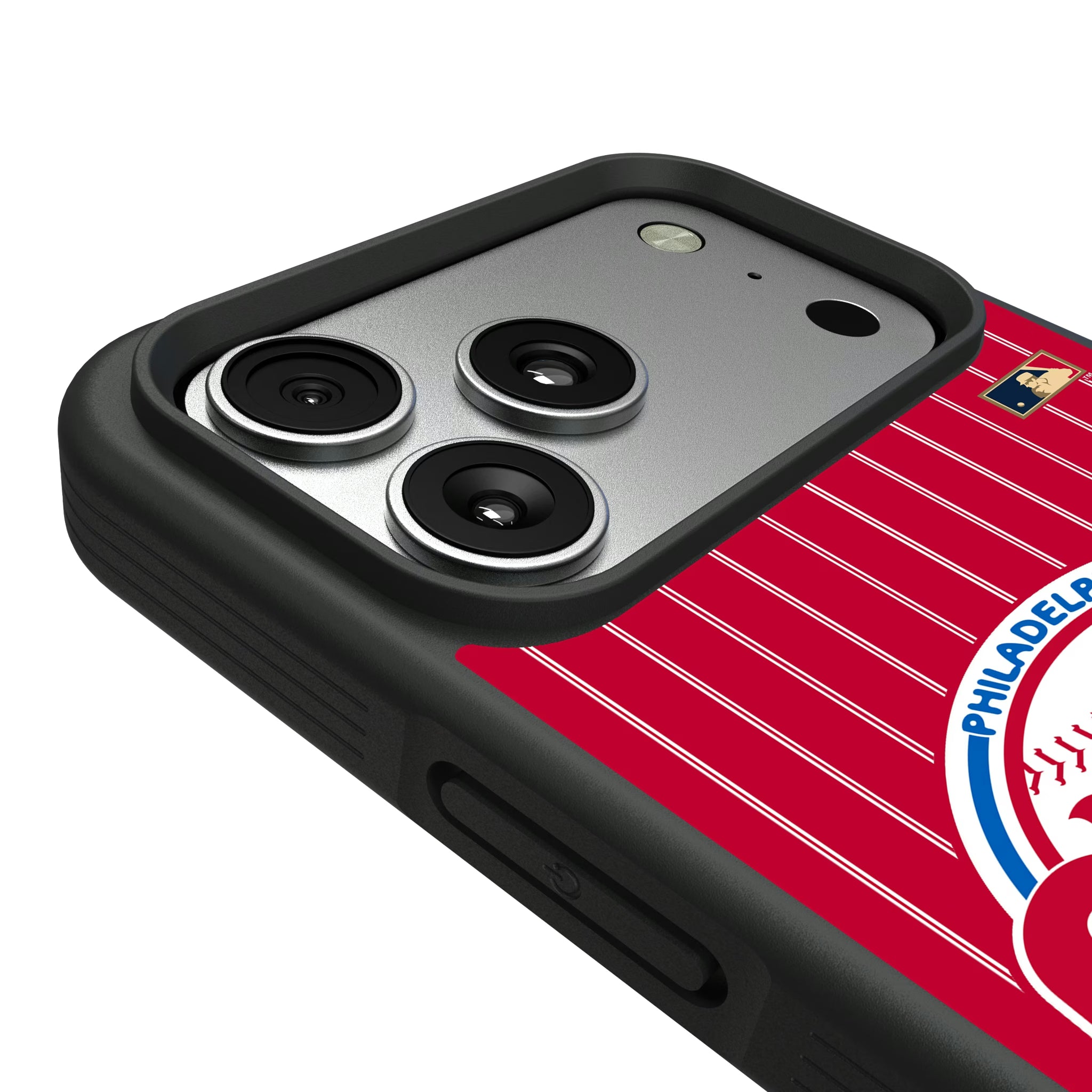 Philadelphia Phillies 1984-1991 - Cooperstown Collection Pinstripe iPhone Bump Phone Case for Apple iPhone - Detail#Device_iPhone 17 Pro Max
